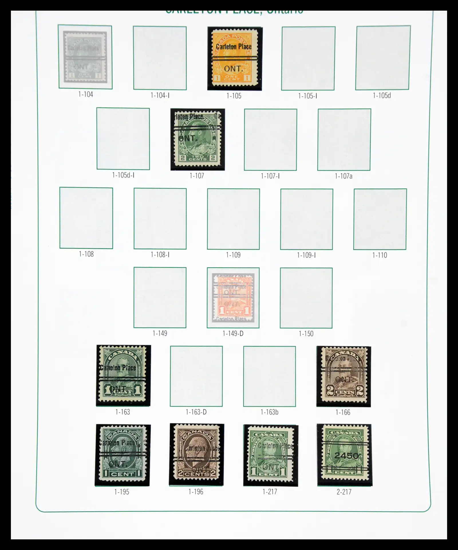 41101 0049 - Stamp collection 41101 Canada precancels.