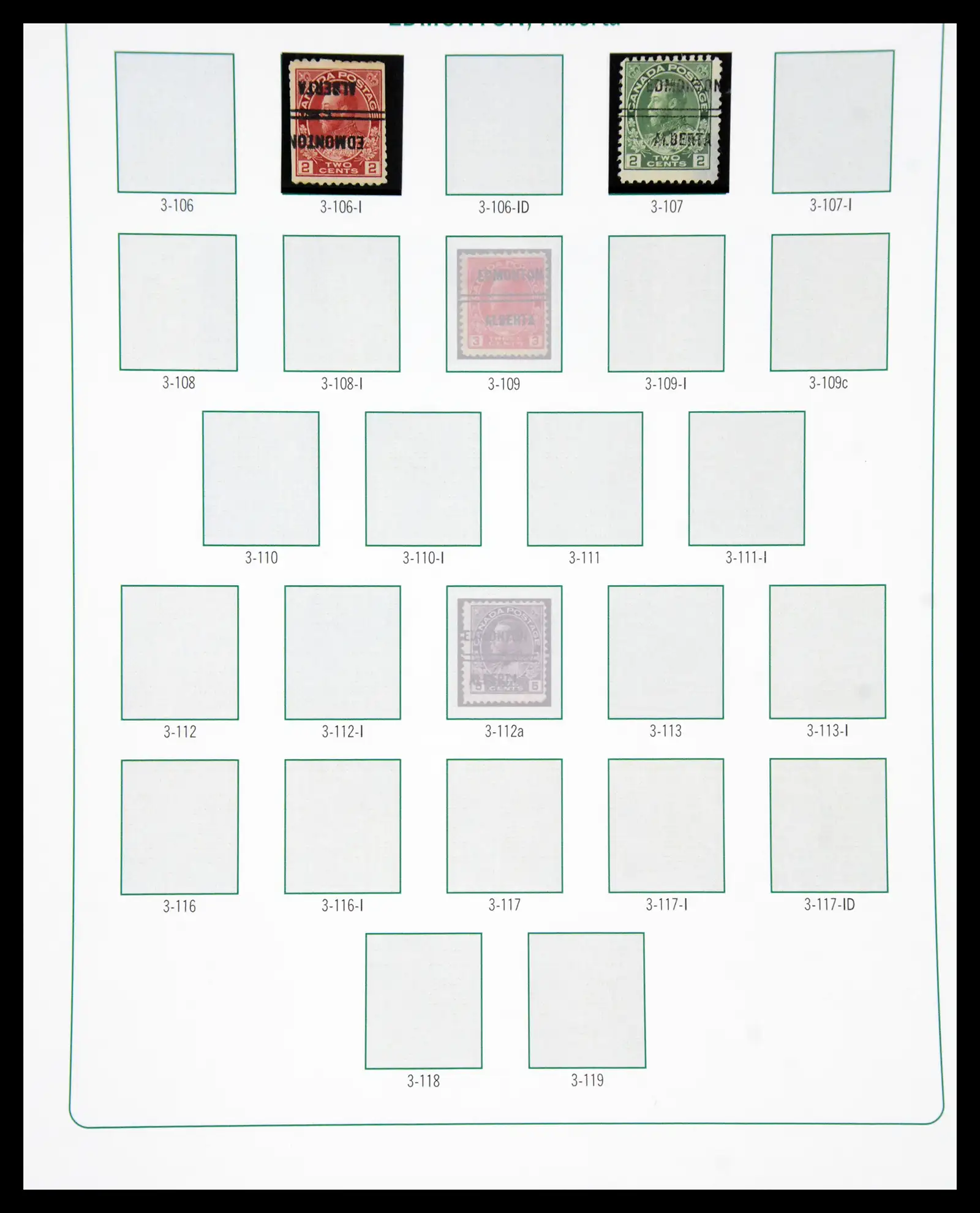 41101 0054 - Stamp collection 41101 Canada precancels.