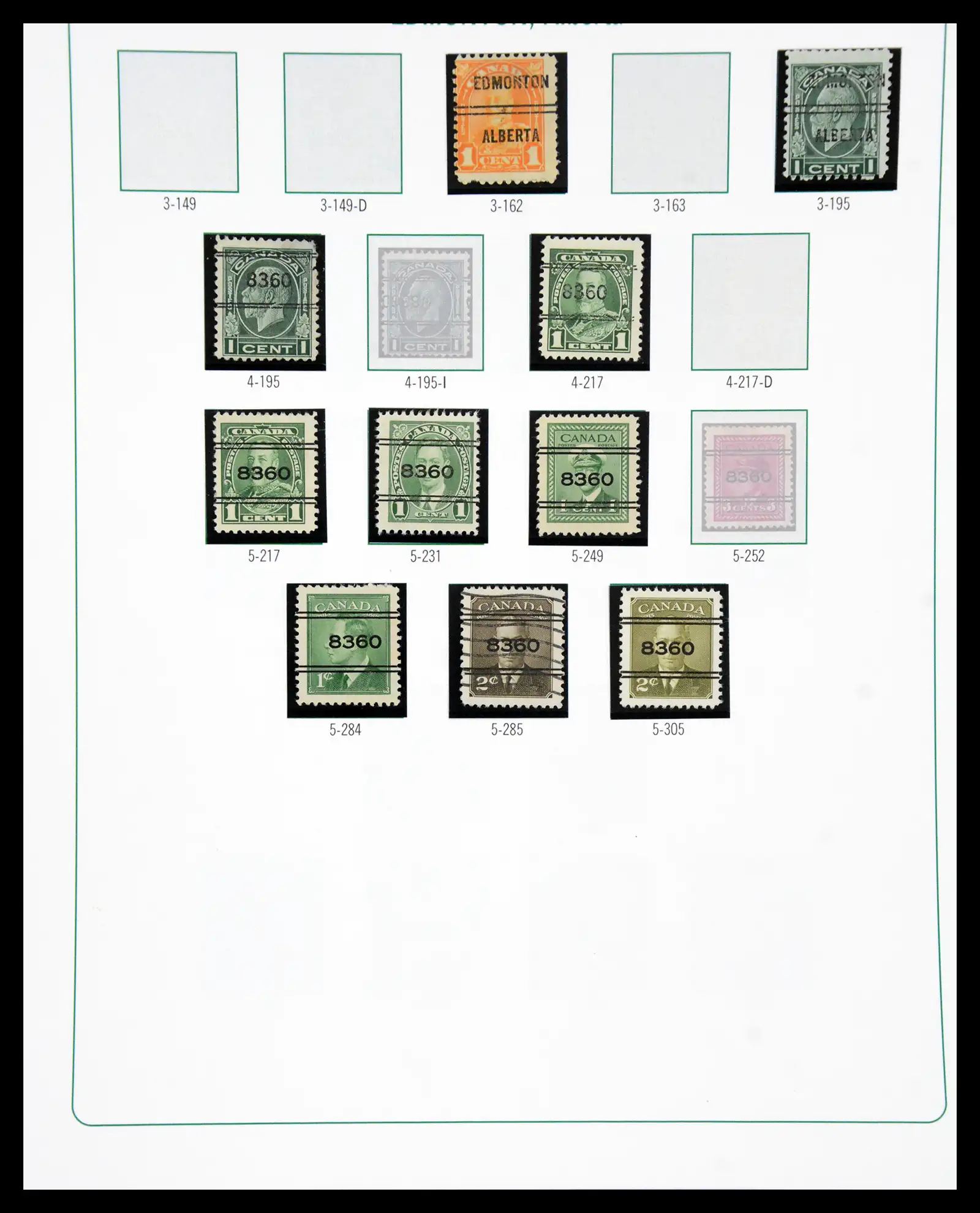 41101 0055 - Stamp collection 41101 Canada precancels.