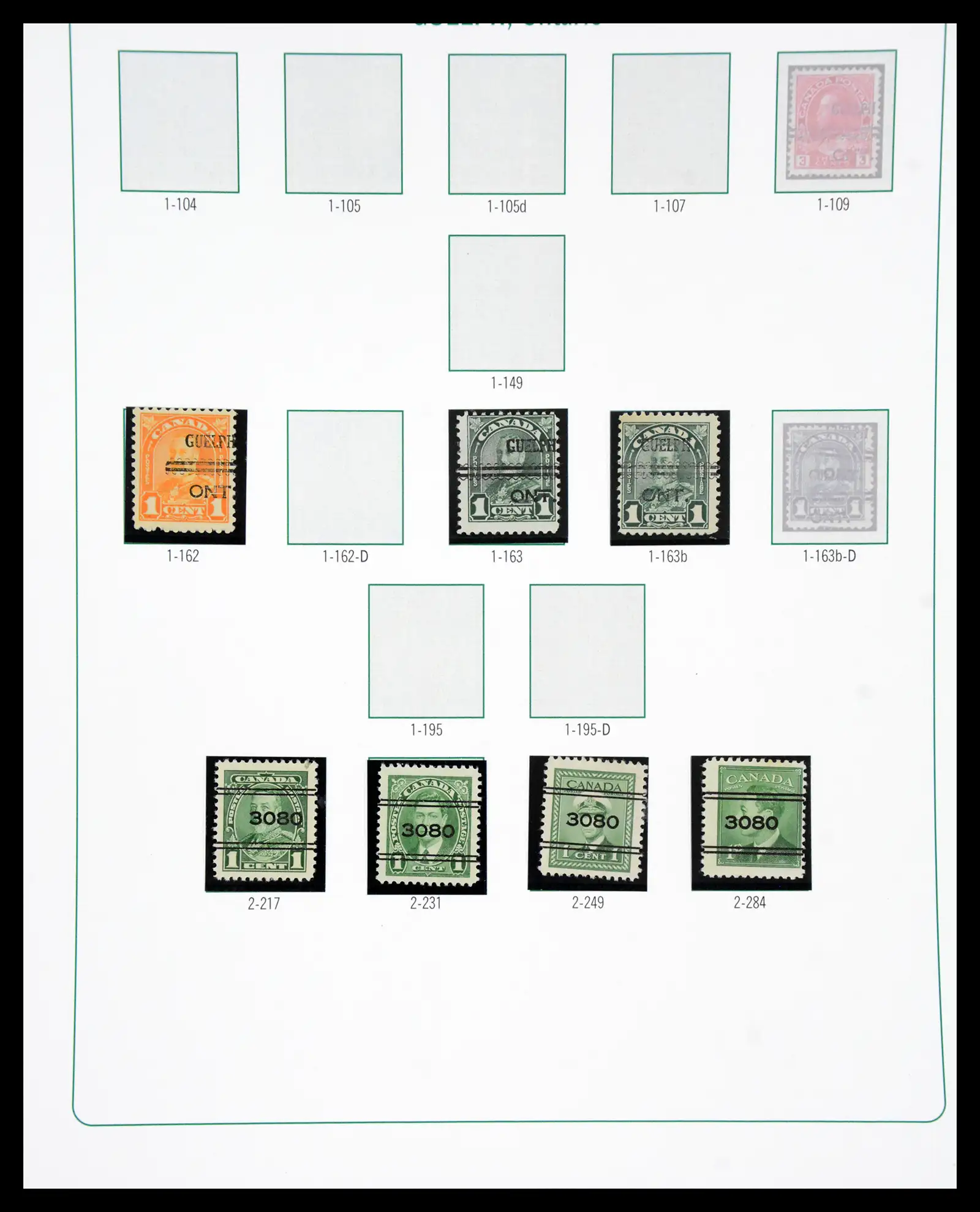 41101 0057 - Stamp collection 41101 Canada precancels.