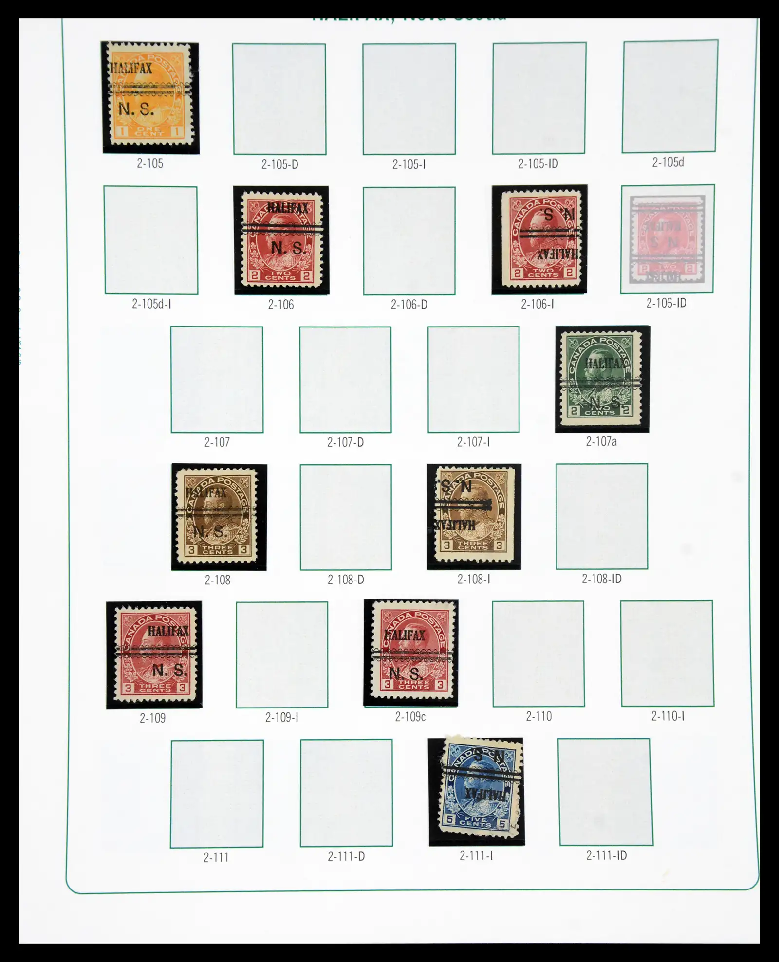 41101 0059 - Stamp collection 41101 Canada precancels.