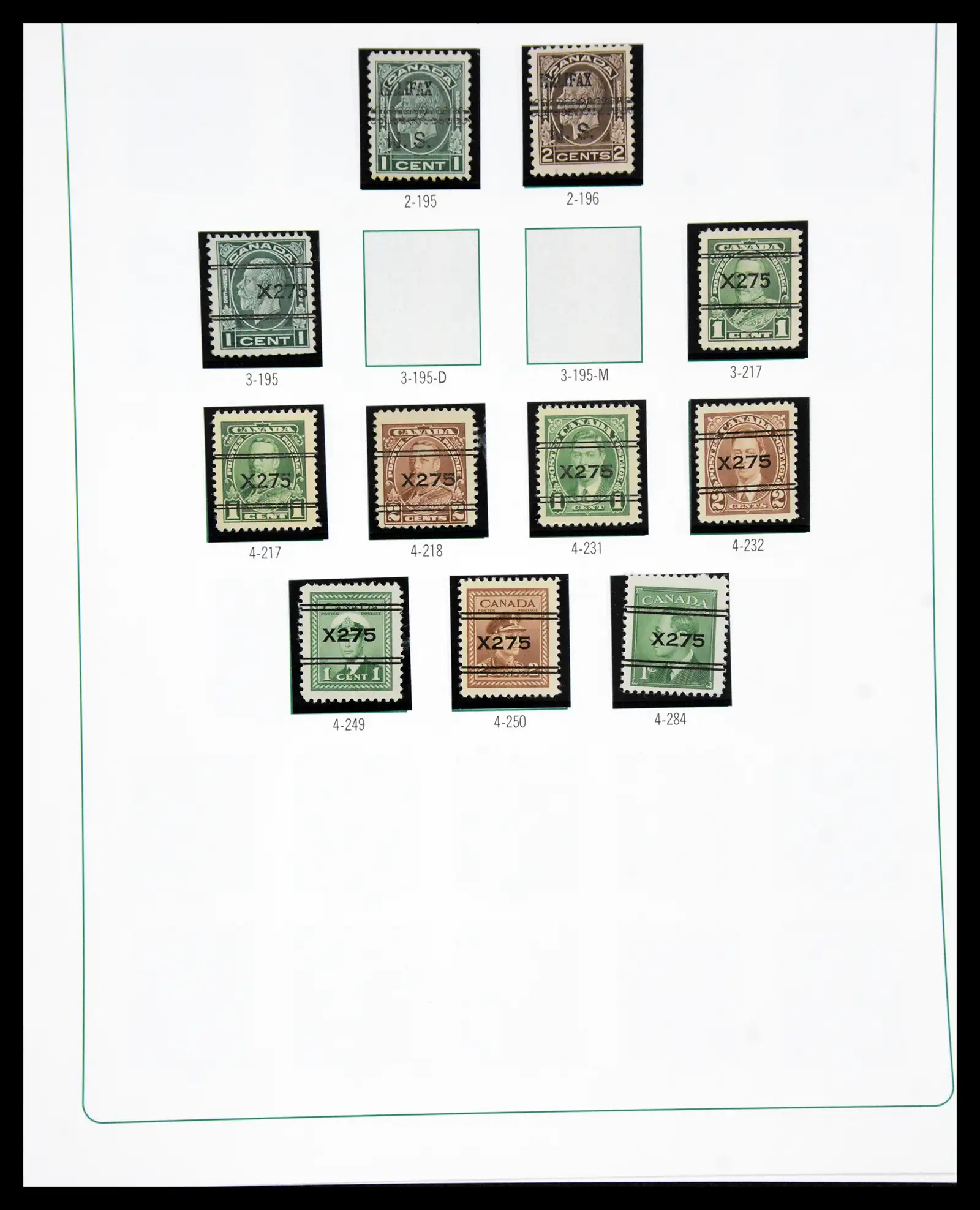 41101 0061 - Stamp collection 41101 Canada precancels.