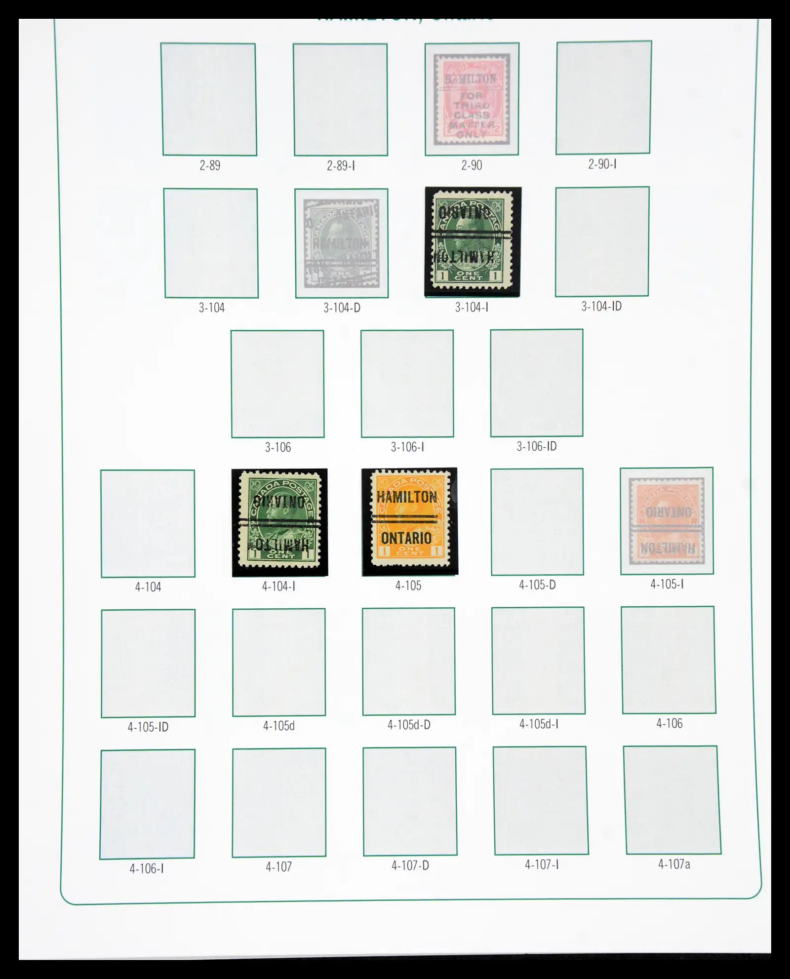 41101 0064 - Stamp collection 41101 Canada precancels.