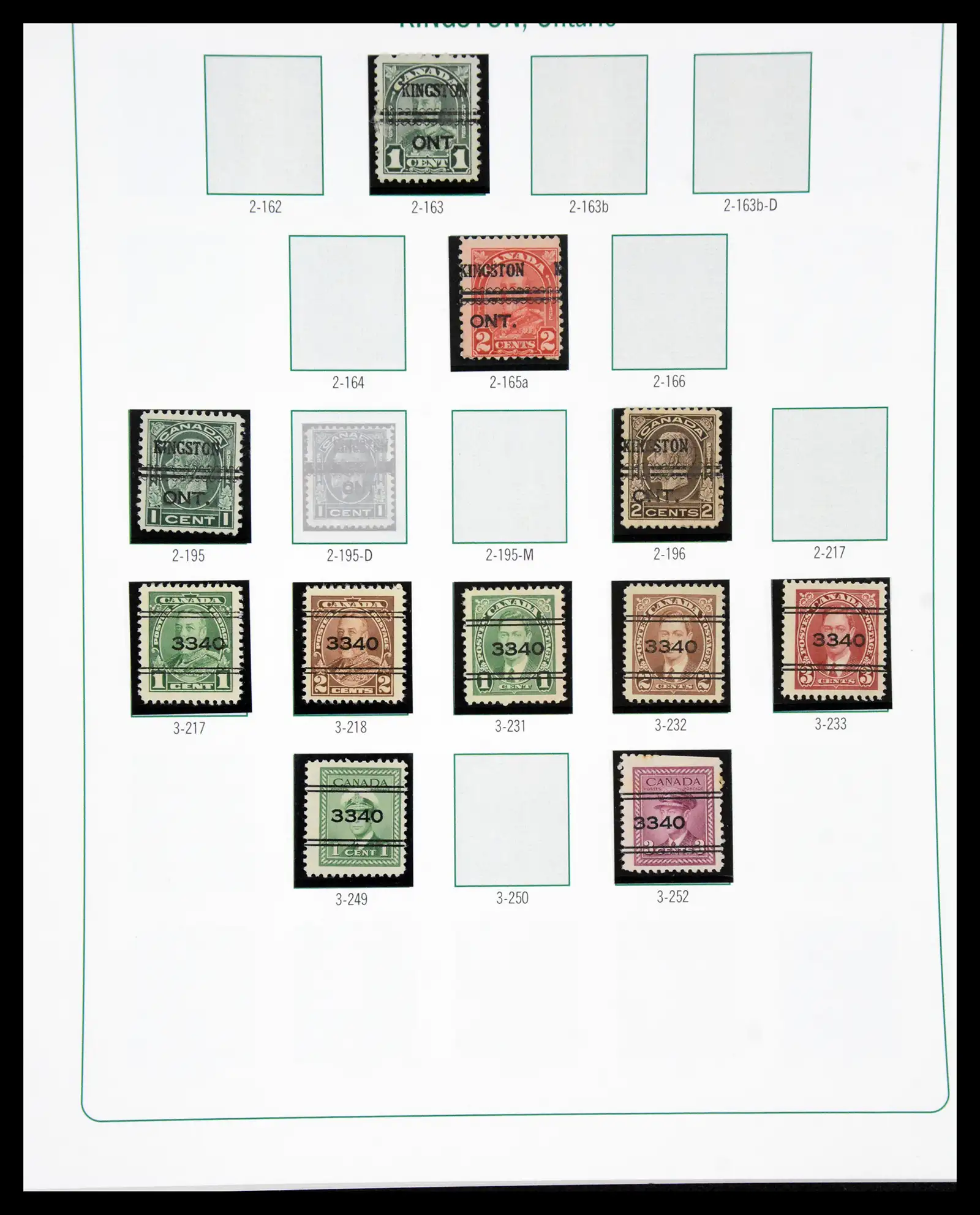 41101 0069 - Stamp collection 41101 Canada precancels.