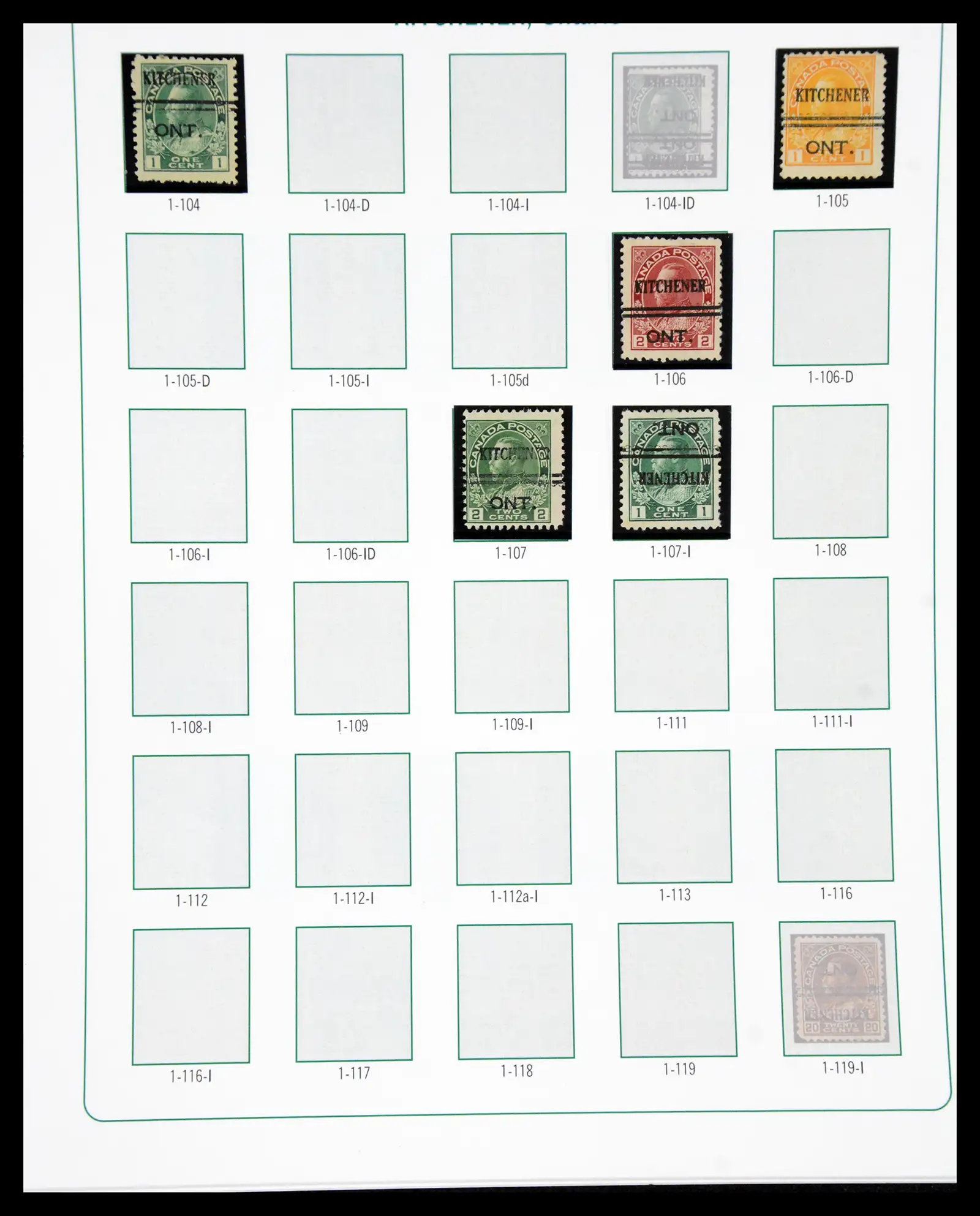 41101 0070 - Stamp collection 41101 Canada precancels.