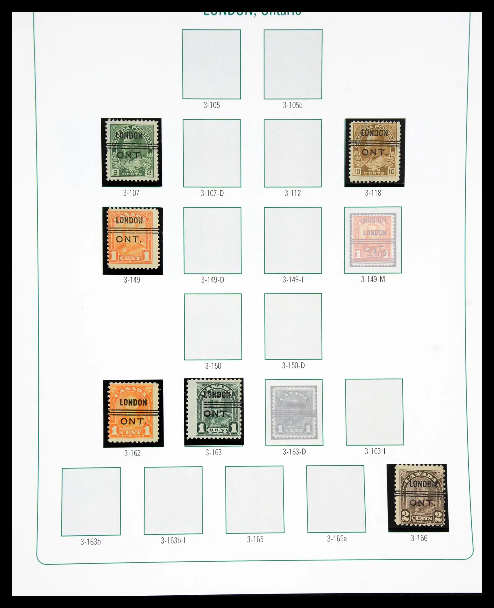 41101 0077 - Stamp collection 41101 Canada precancels.