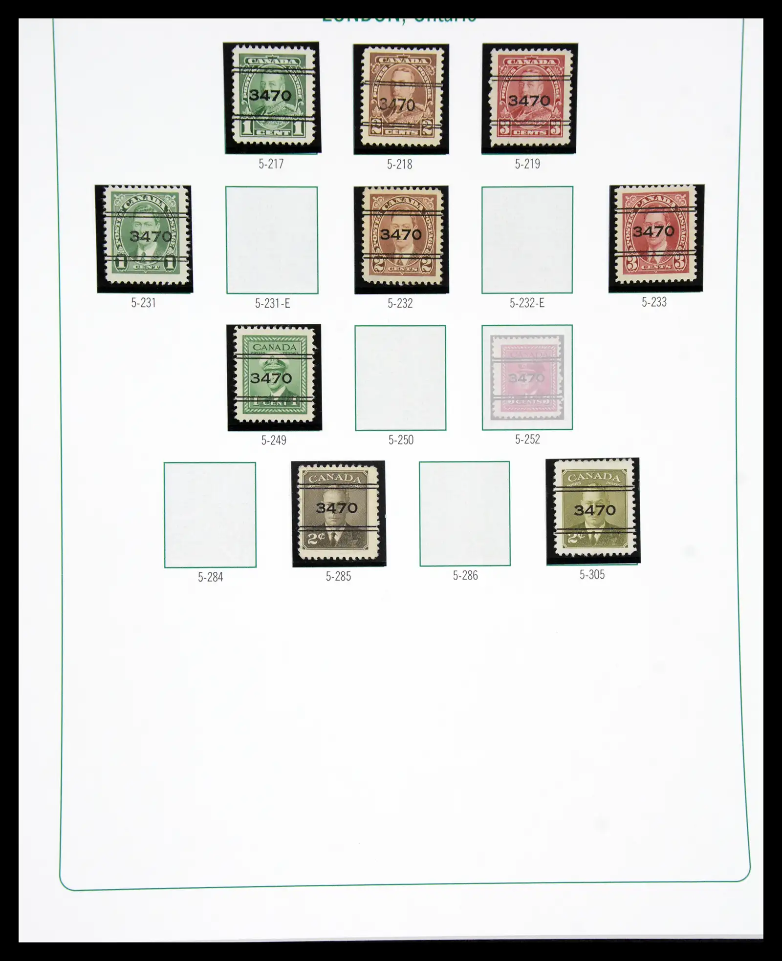 41101 0079 - Stamp collection 41101 Canada precancels.