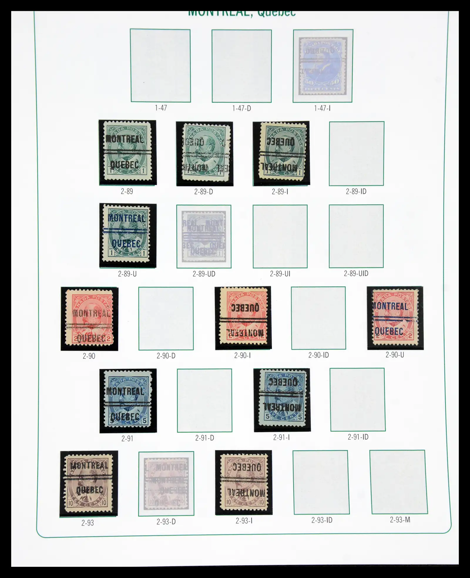 41101 0080 - Stamp collection 41101 Canada precancels.