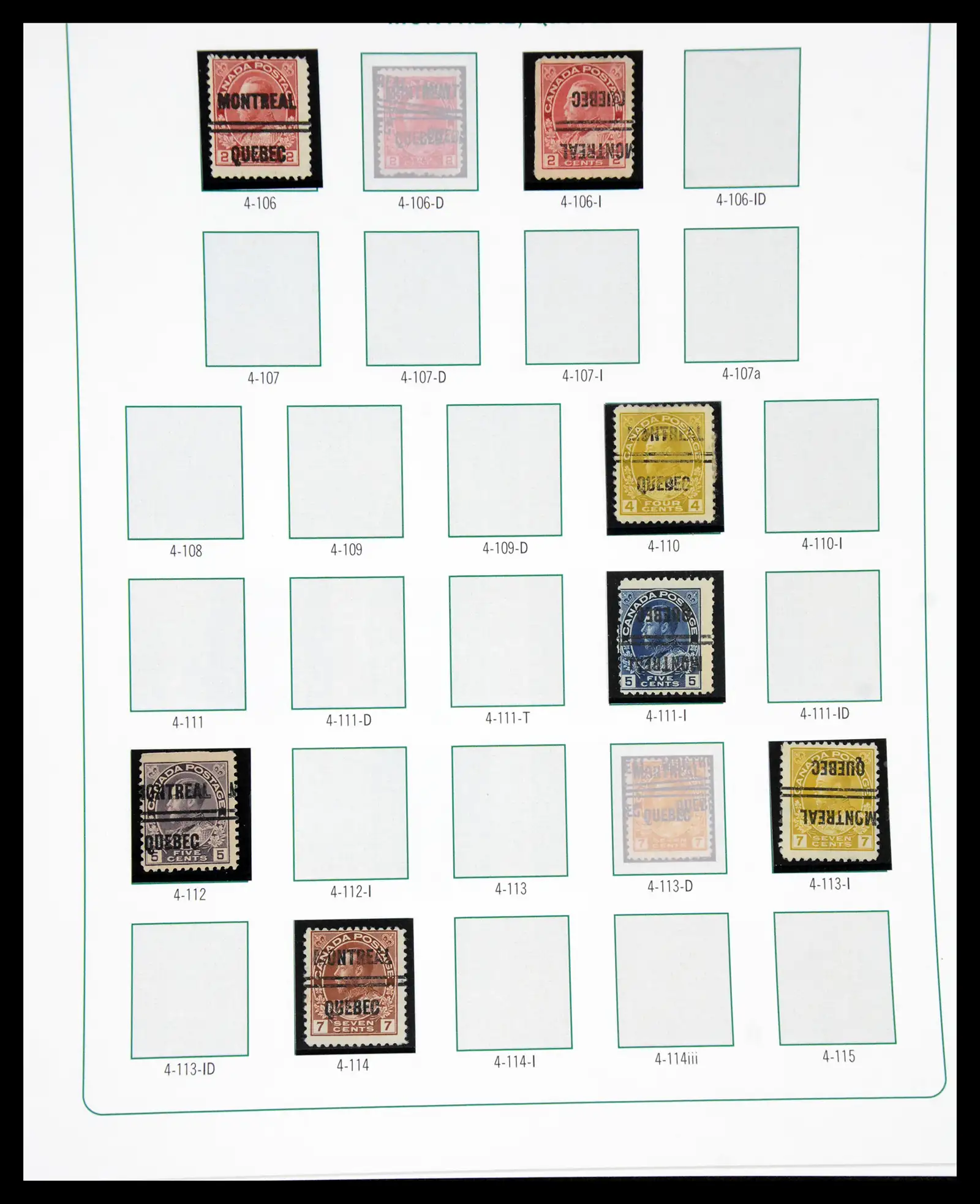 41101 0083 - Stamp collection 41101 Canada precancels.