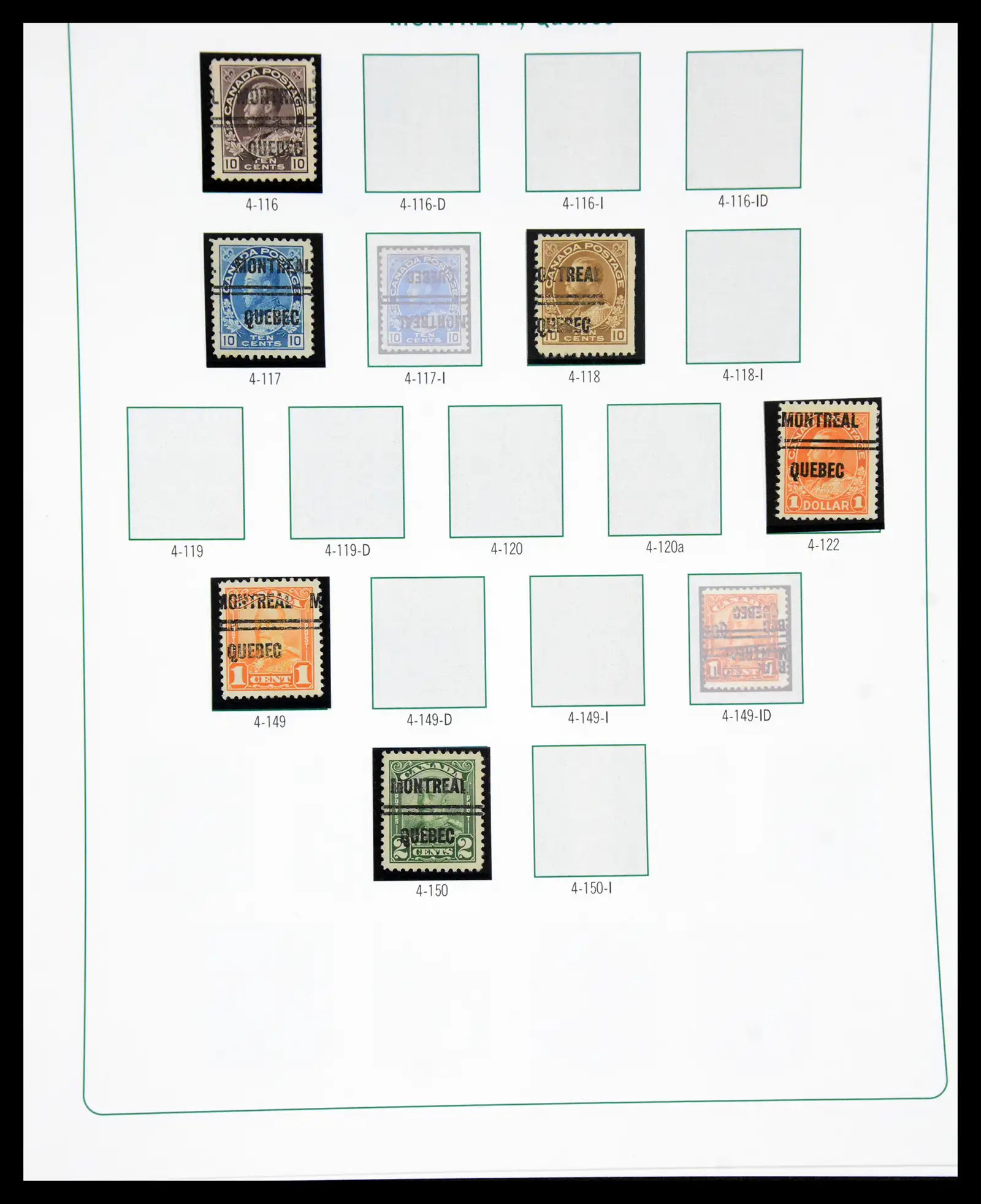 41101 0084 - Stamp collection 41101 Canada precancels.