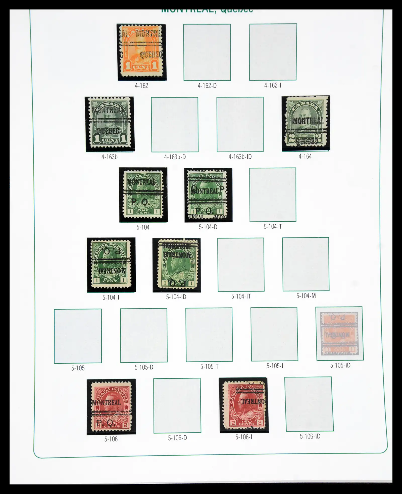 41101 0085 - Stamp collection 41101 Canada precancels.