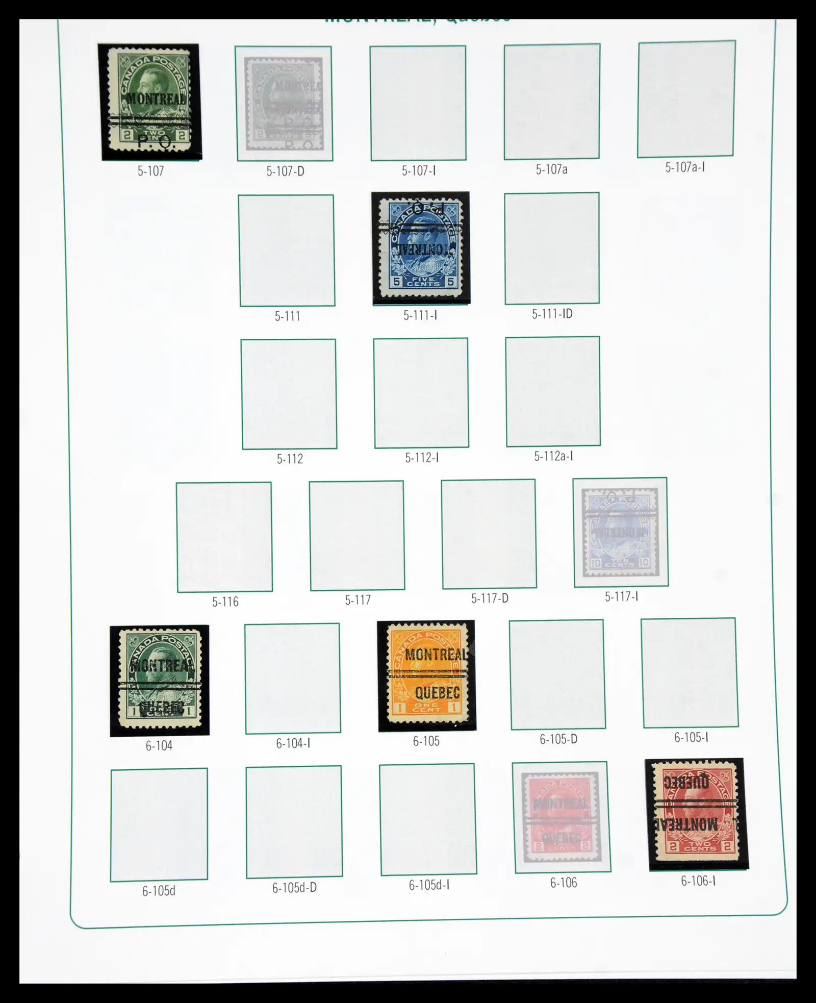 41101 0086 - Stamp collection 41101 Canada precancels.