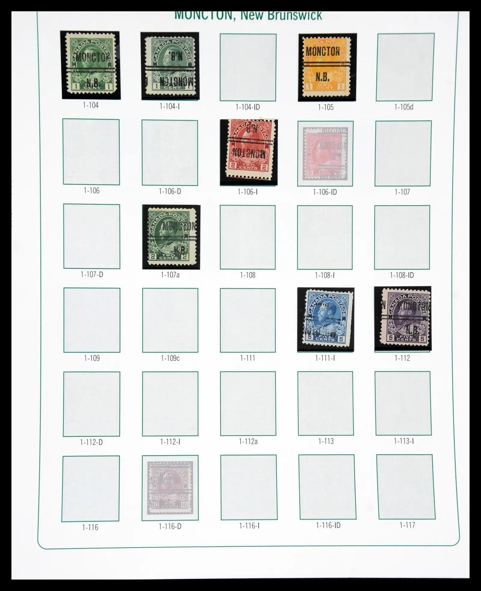 41101 0092 - Stamp collection 41101 Canada precancels.