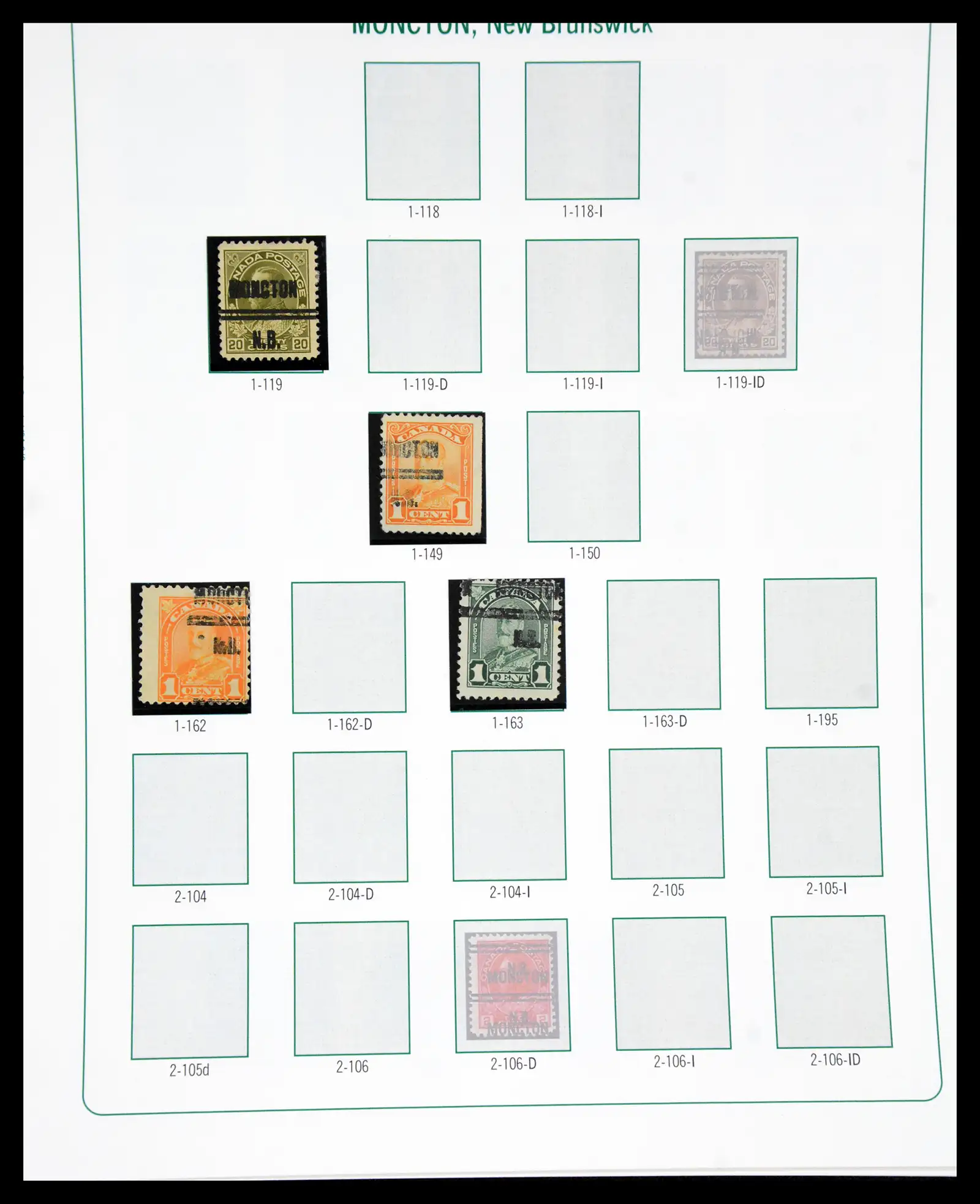 41101 0093 - Stamp collection 41101 Canada precancels.