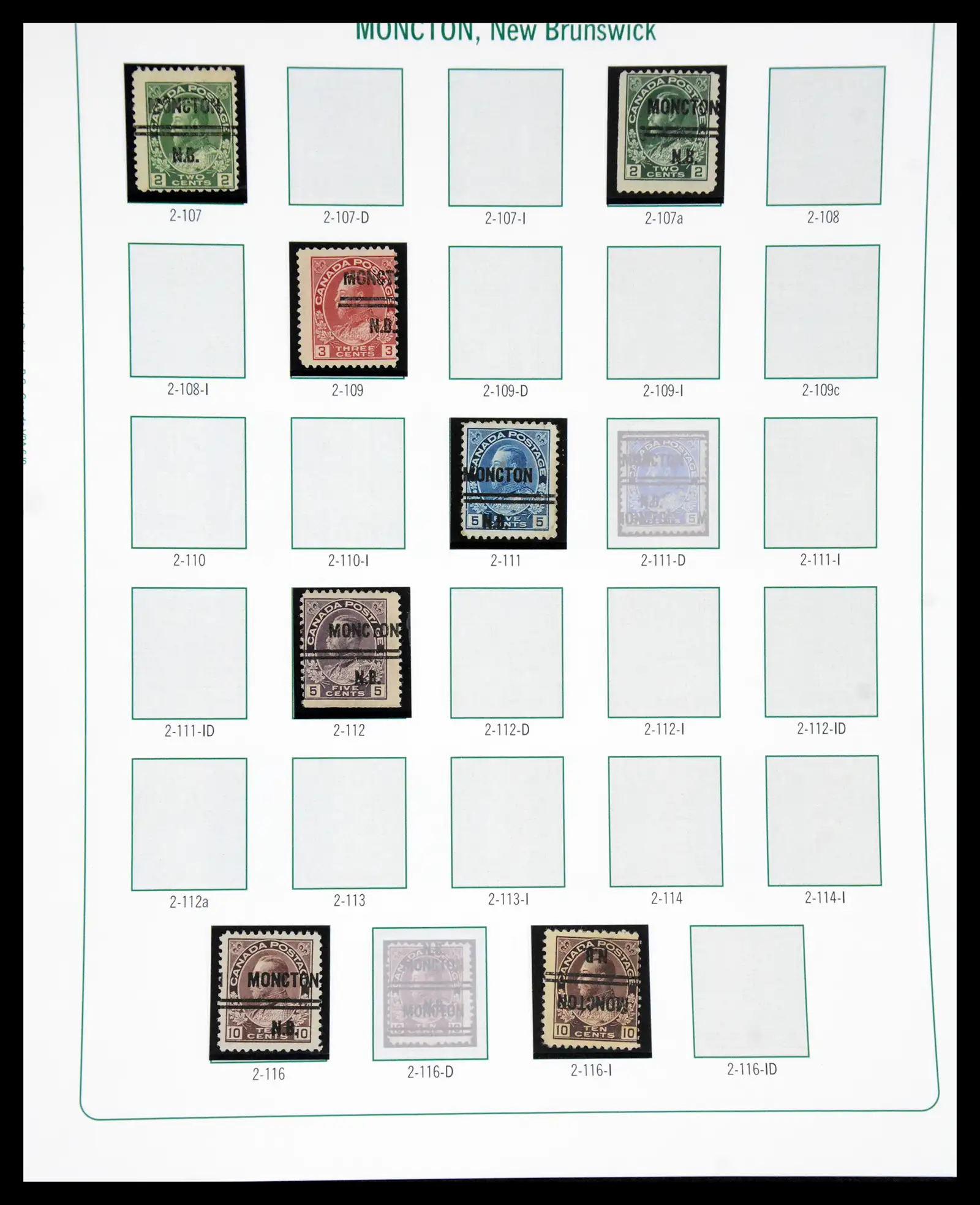41101 0094 - Stamp collection 41101 Canada precancels.