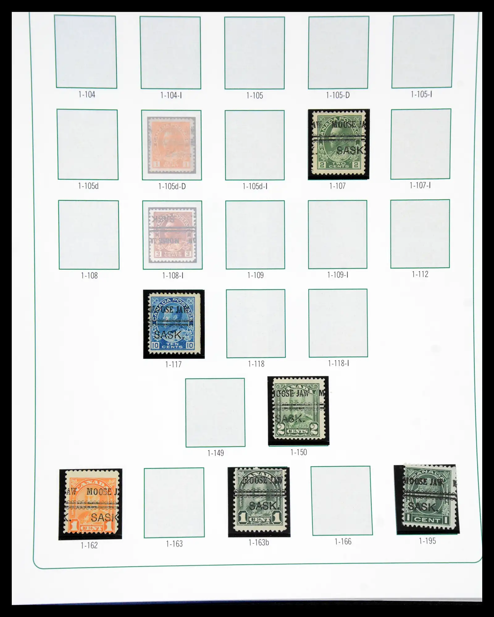 41101 0097 - Stamp collection 41101 Canada precancels.