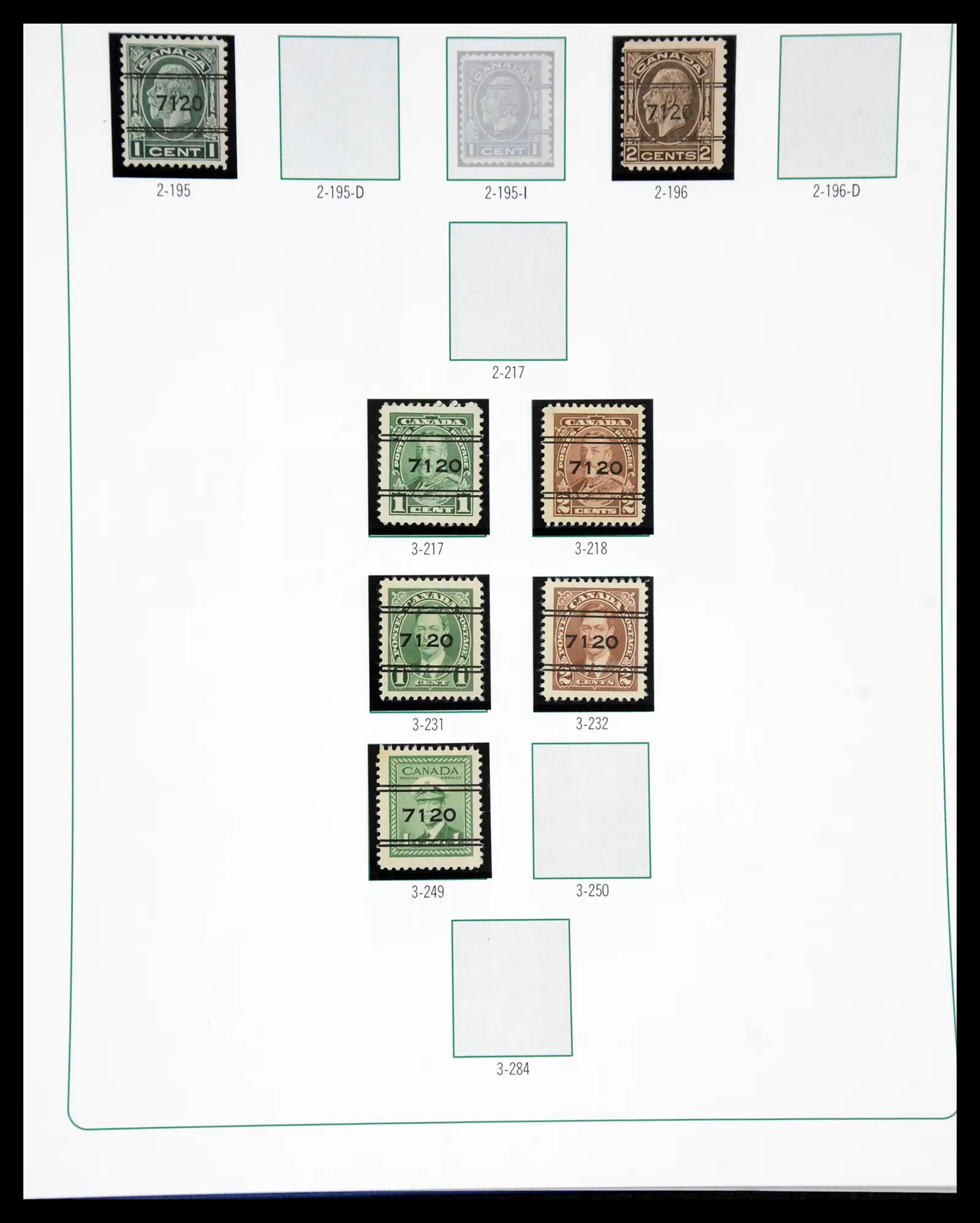 41101 0098 - Stamp collection 41101 Canada precancels.