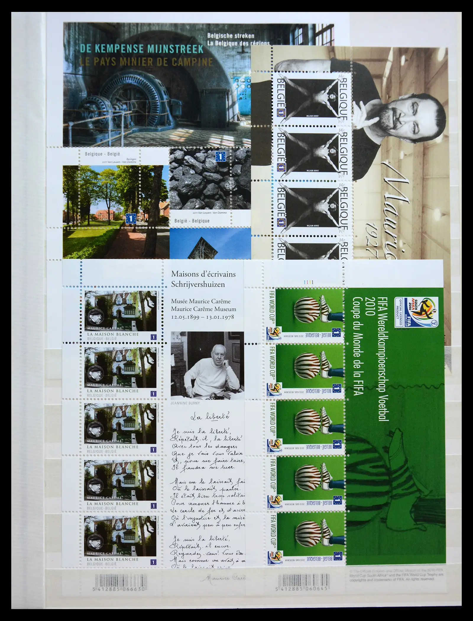 41104 0023 - Stamp collection 41104 Belgium modern sheetlets mnh 2010-2021!