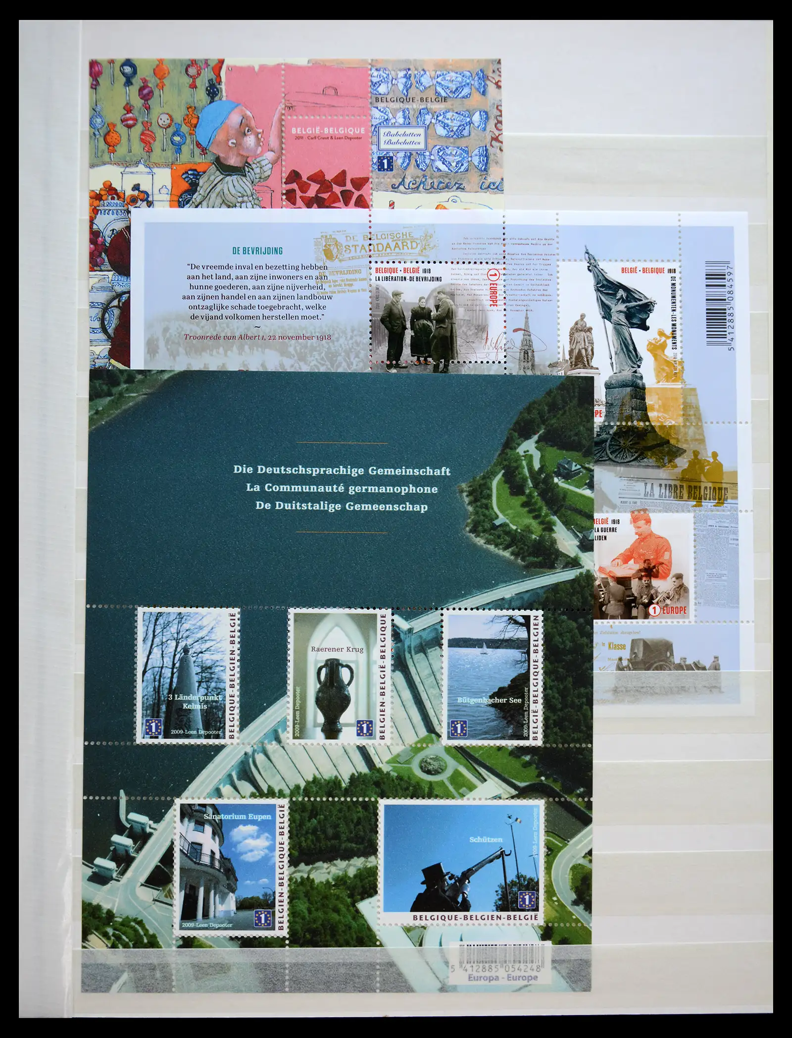 41104 0025 - Stamp collection 41104 Belgium modern sheetlets mnh 2010-2021!
