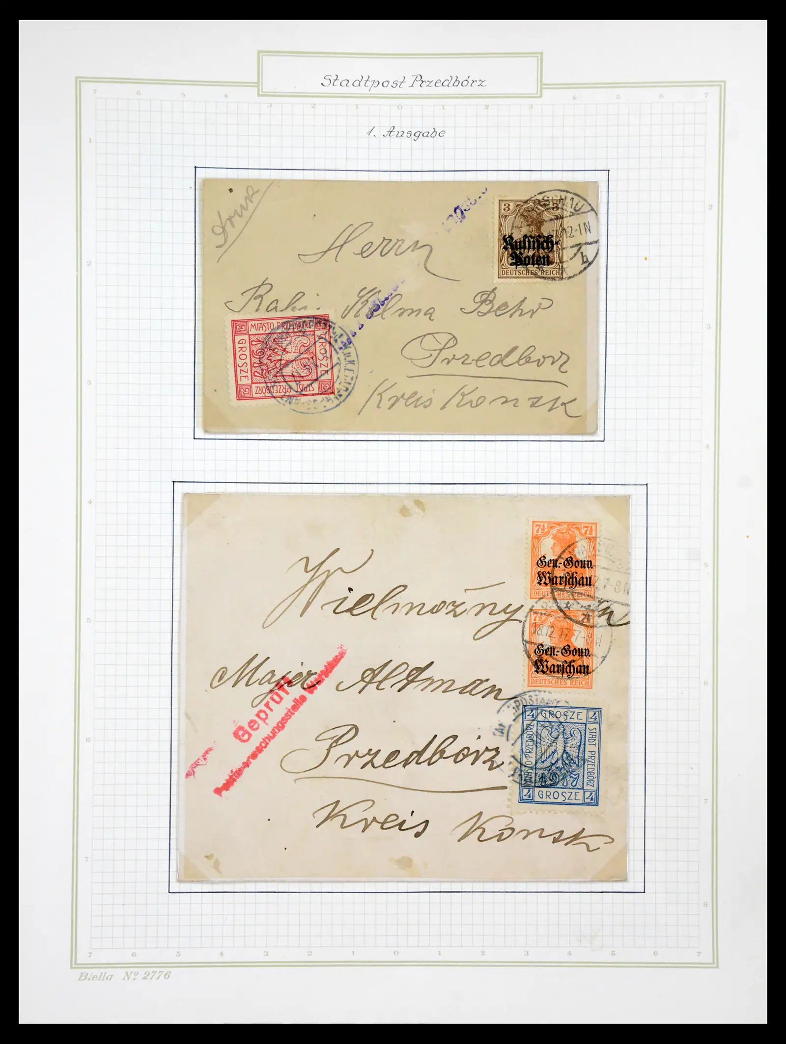 41105 0027 - Stamp collection 41105 Poland local stamps supercollection 1915-1918.