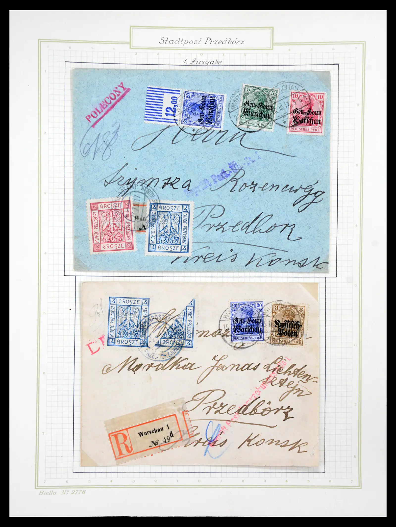 41105 0028 - Stamp collection 41105 Poland local stamps supercollection 1915-1918.