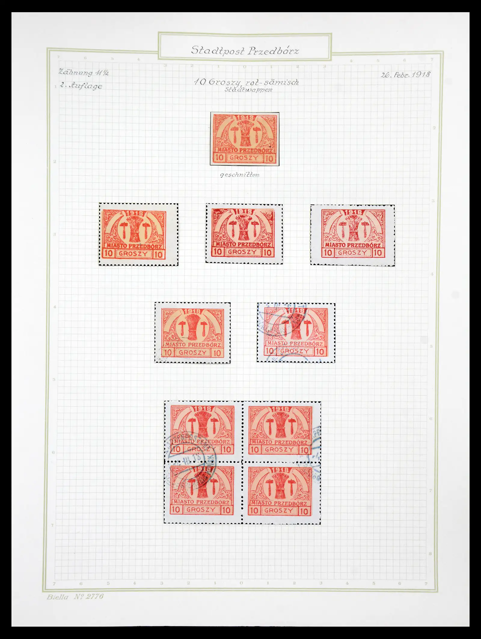 41105 0033 - Stamp collection 41105 Poland local stamps supercollection 1915-1918.