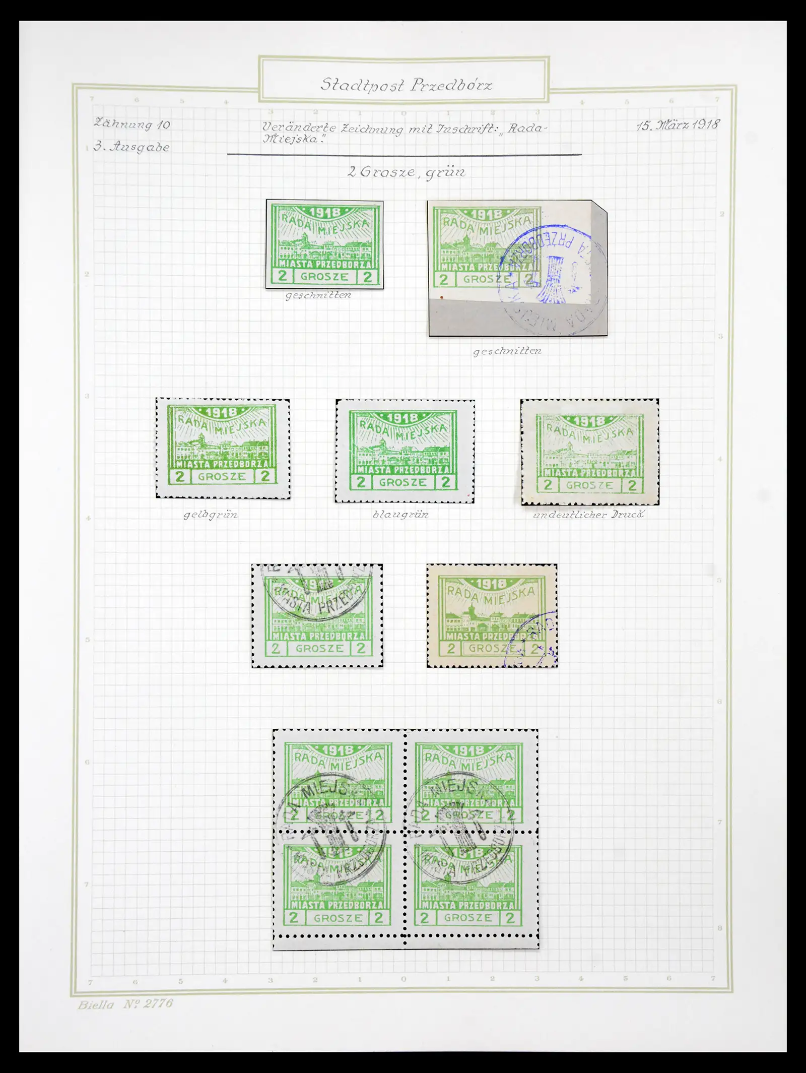 41105 0034 - Stamp collection 41105 Poland local stamps supercollection 1915-1918.