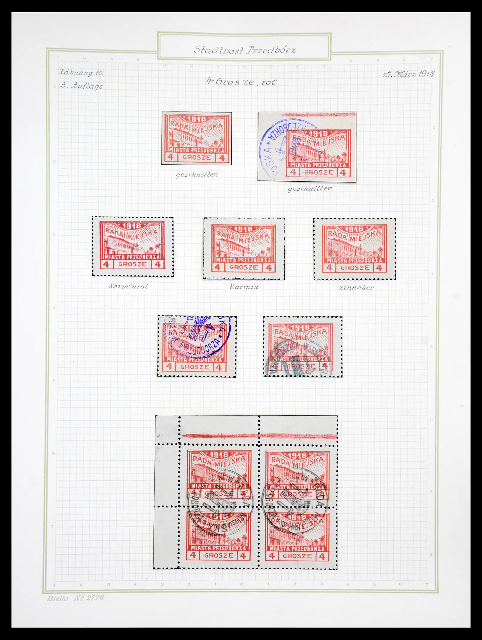 41105 0035 - Stamp collection 41105 Poland local stamps supercollection 1915-1918.