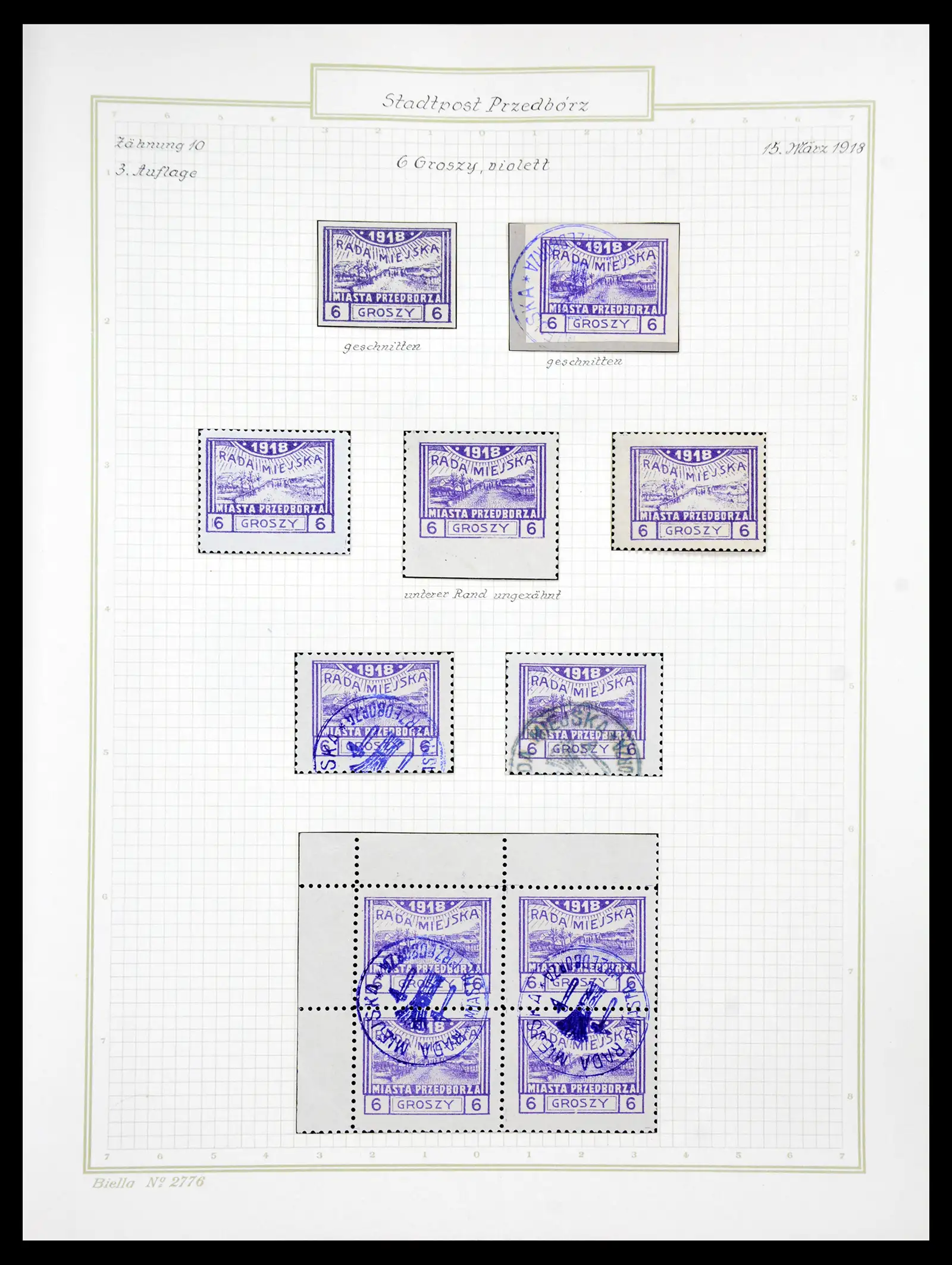 41105 0036 - Stamp collection 41105 Poland local stamps supercollection 1915-1918.