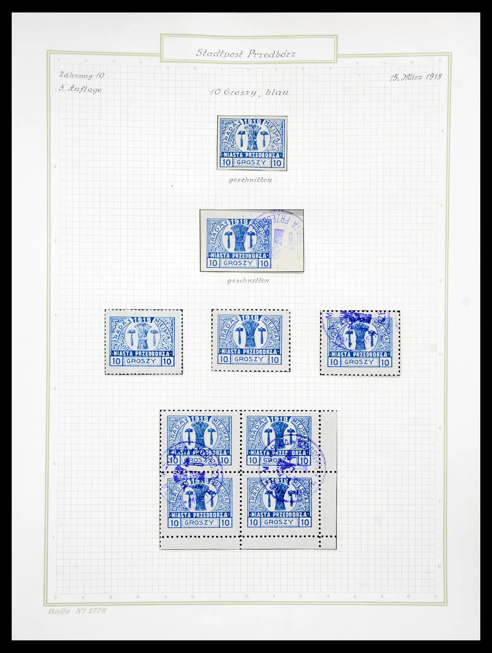 41105 0037 - Stamp collection 41105 Poland local stamps supercollection 1915-1918.