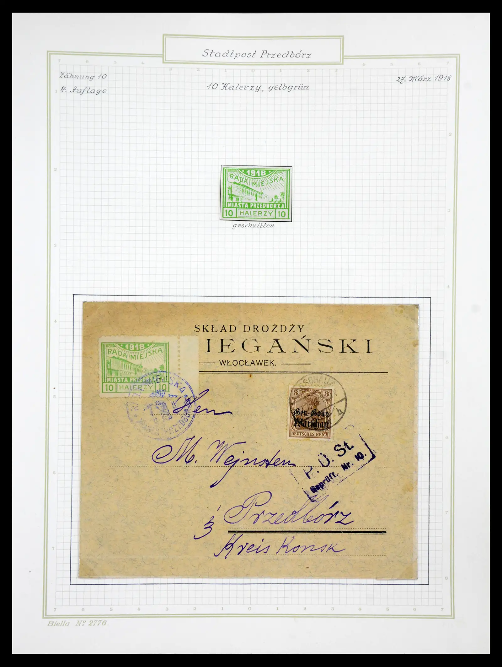 41105 0040 - Stamp collection 41105 Poland local stamps supercollection 1915-1918.