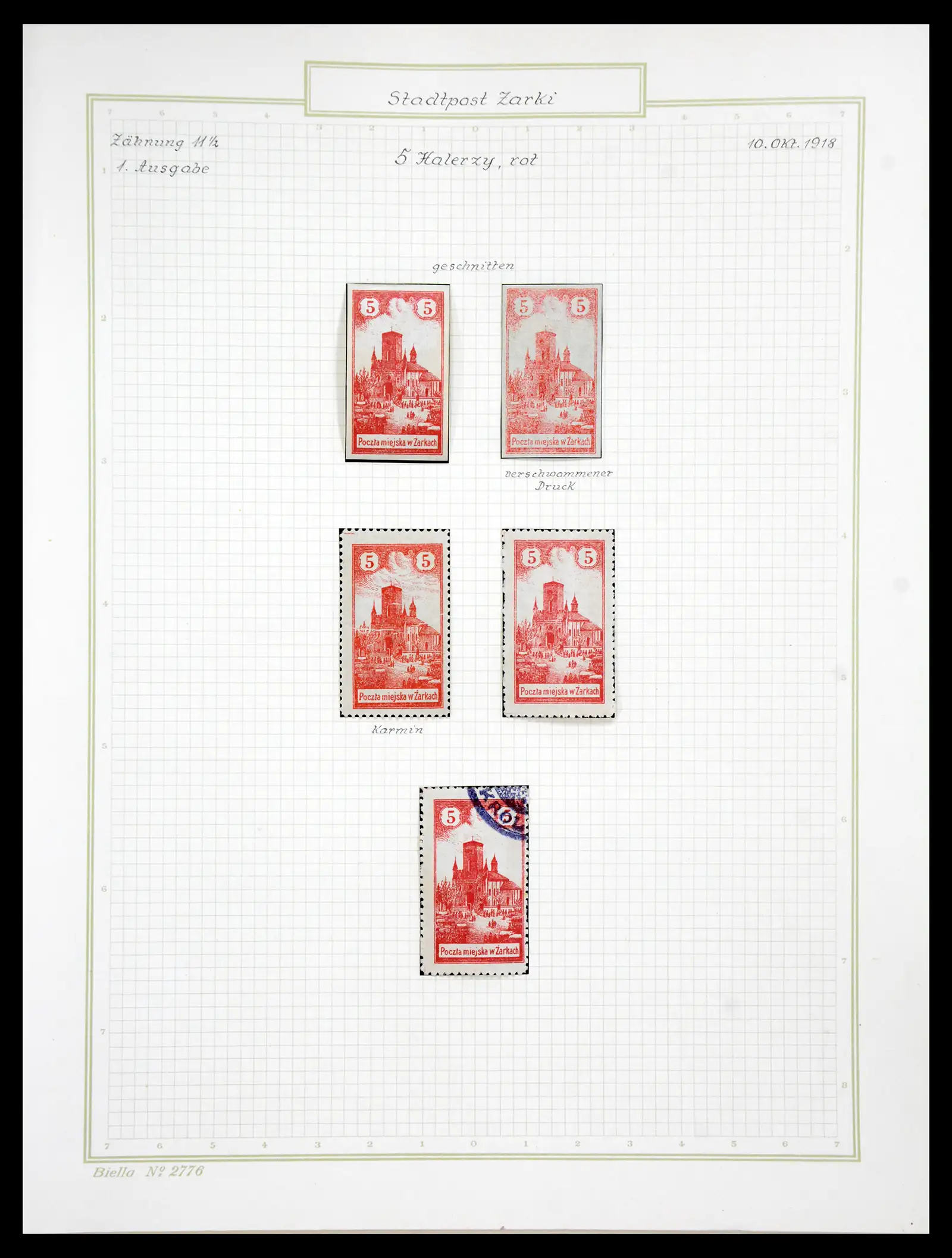 41105 0054 - Stamp collection 41105 Poland local stamps supercollection 1915-1918.