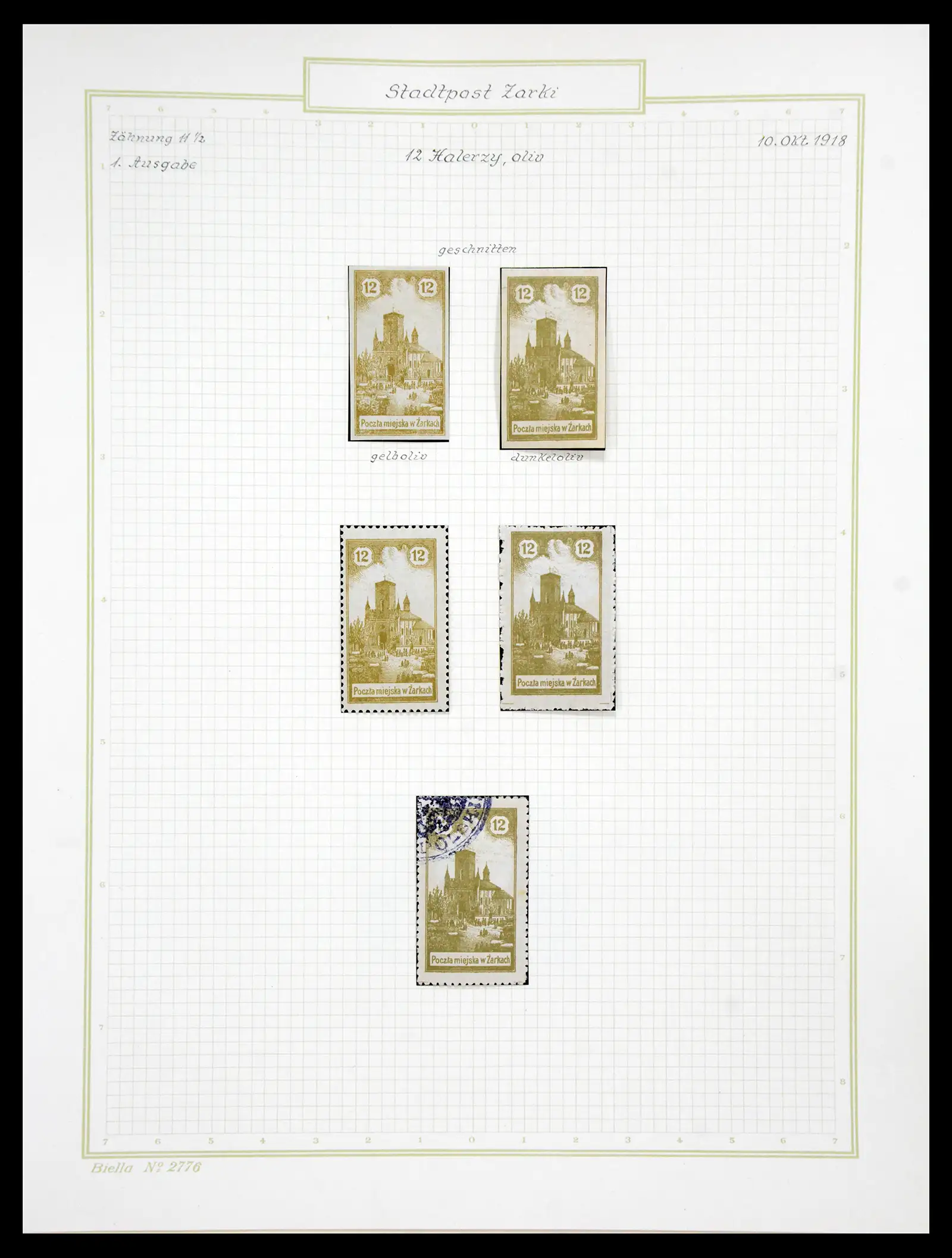 41105 0055 - Stamp collection 41105 Poland local stamps supercollection 1915-1918.