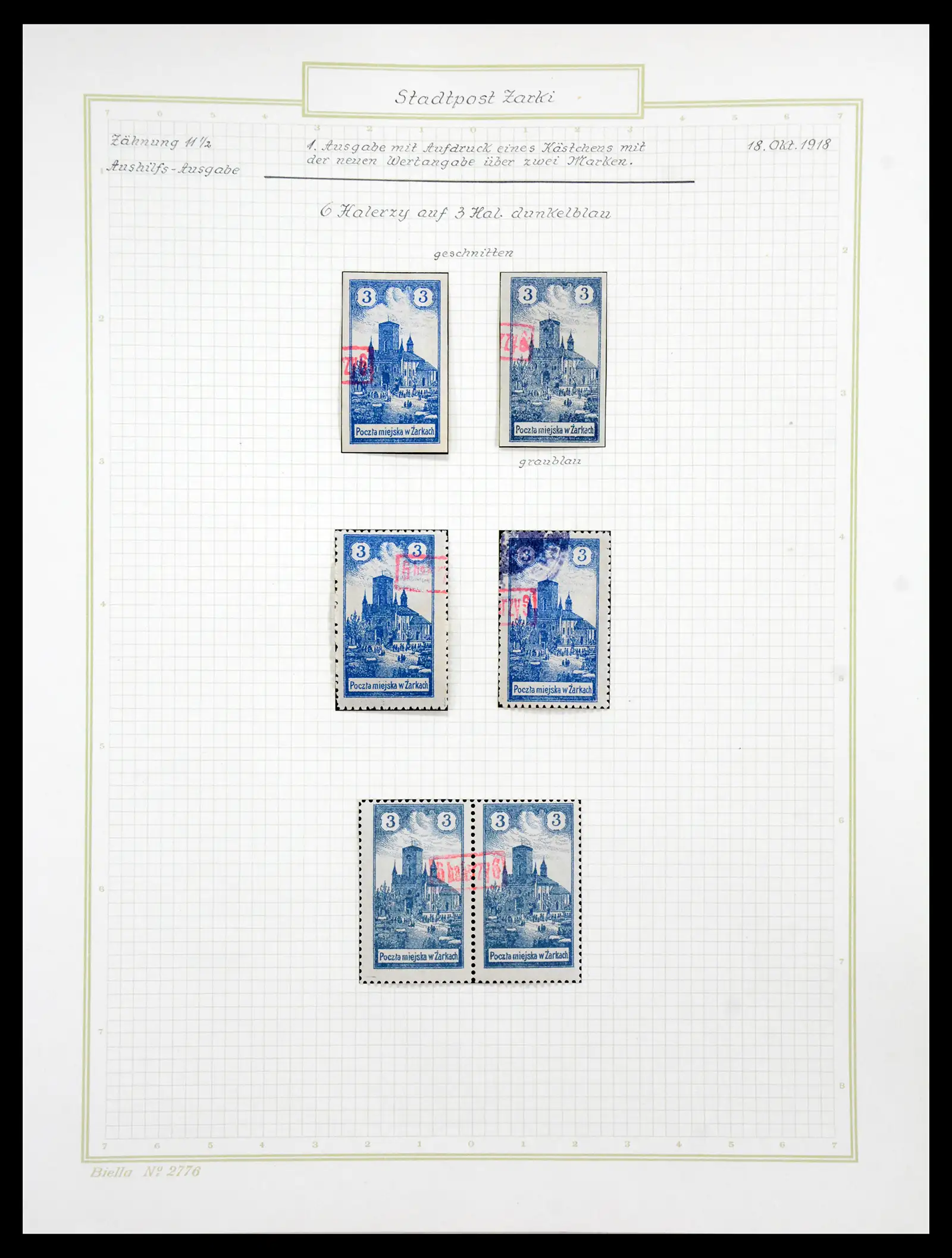 41105 0056 - Stamp collection 41105 Poland local stamps supercollection 1915-1918.