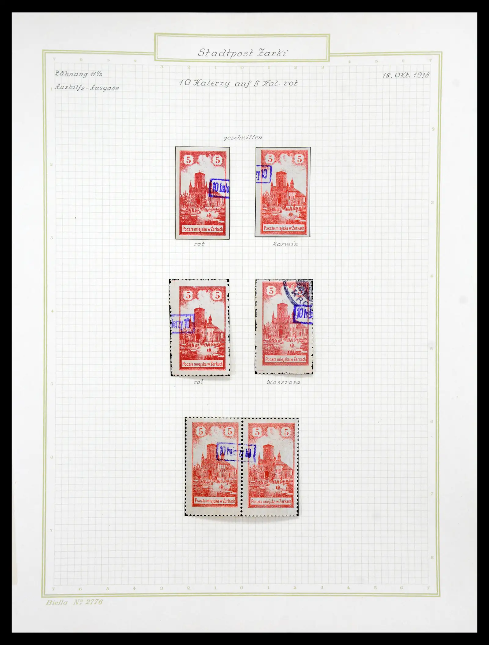 41105 0057 - Stamp collection 41105 Poland local stamps supercollection 1915-1918.