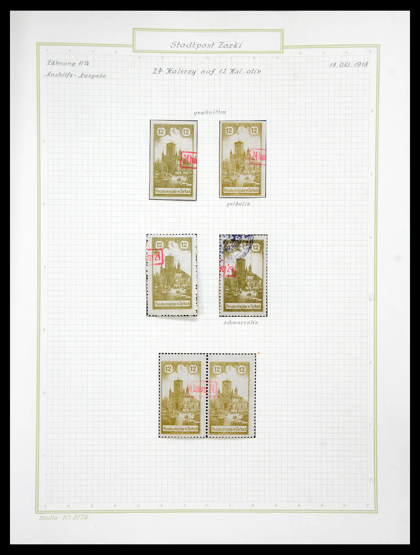 41105 0058 - Stamp collection 41105 Poland local stamps supercollection 1915-1918.