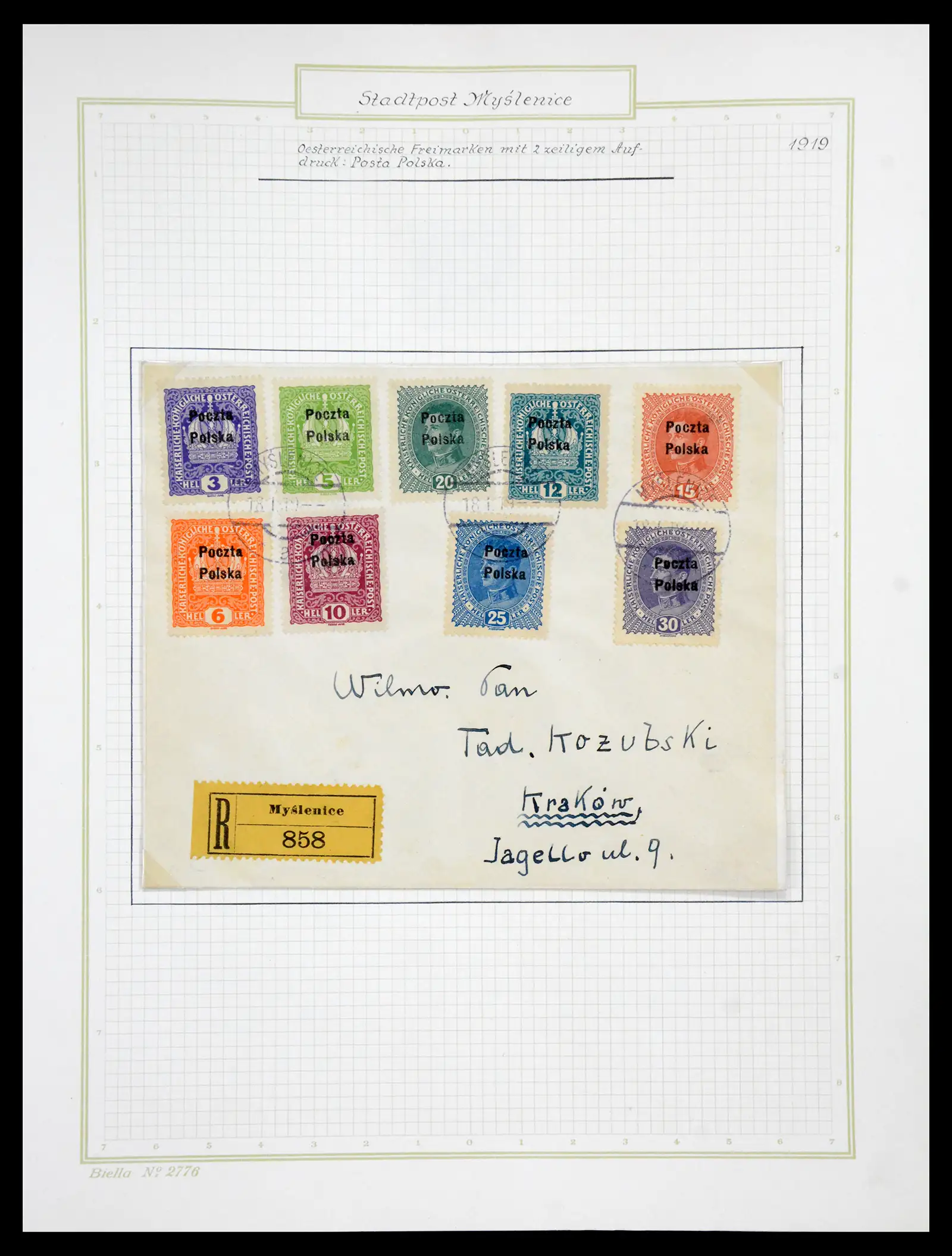 41105 0063 - Stamp collection 41105 Poland local stamps supercollection 1915-1918.