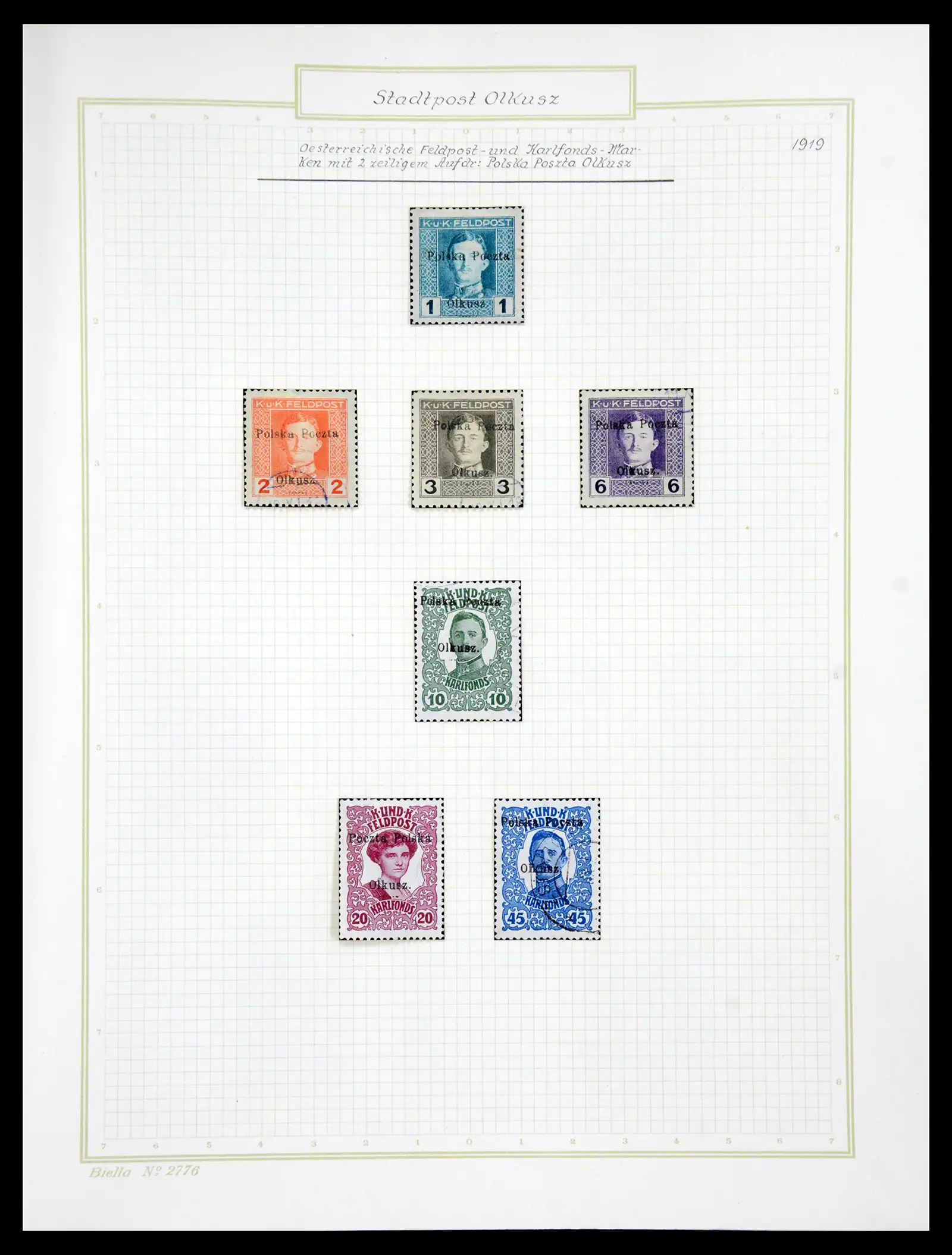 41105 0065 - Stamp collection 41105 Poland local stamps supercollection 1915-1918.