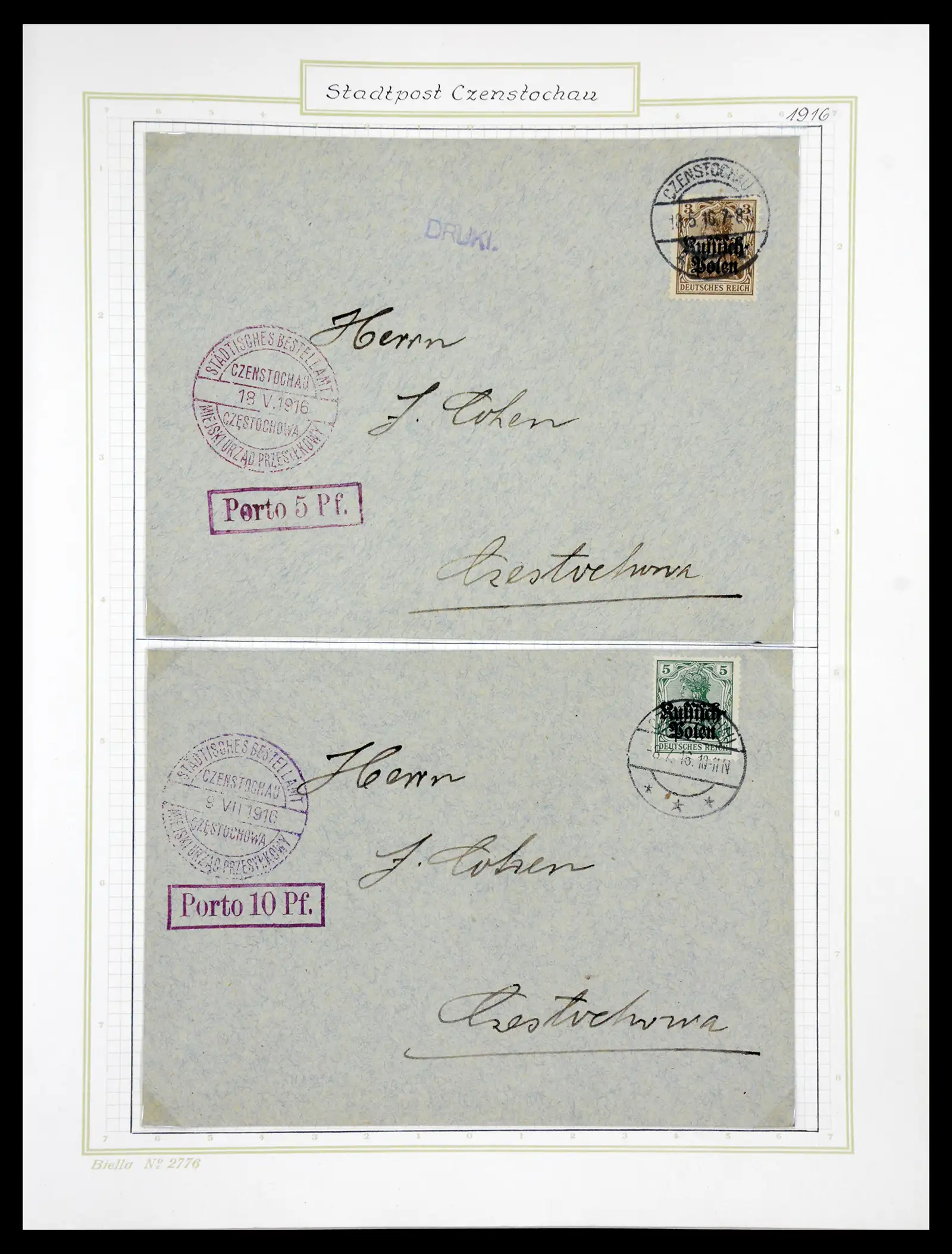 41105 0070 - Stamp collection 41105 Poland local stamps supercollection 1915-1918.