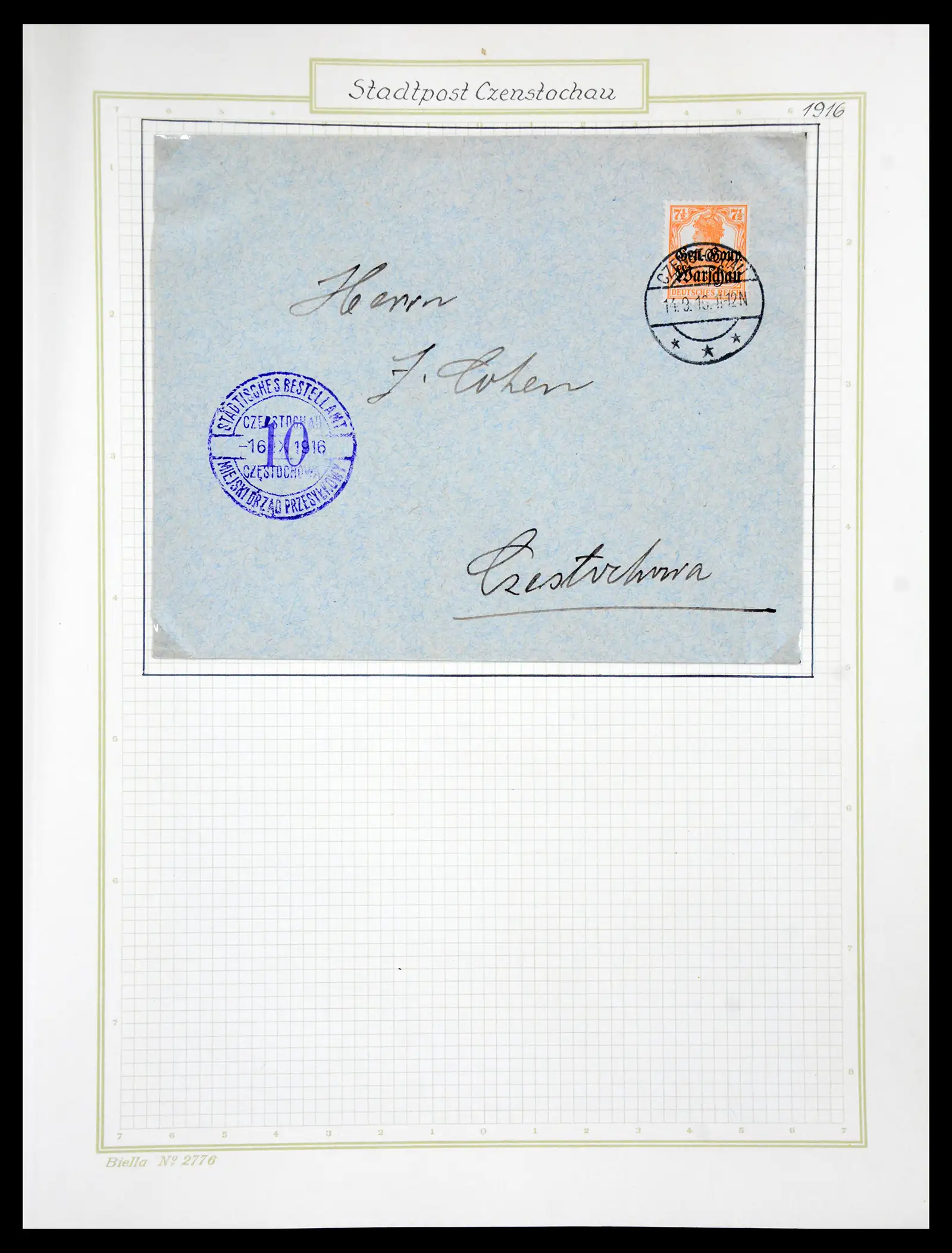 41105 0072 - Stamp collection 41105 Poland local stamps supercollection 1915-1918.