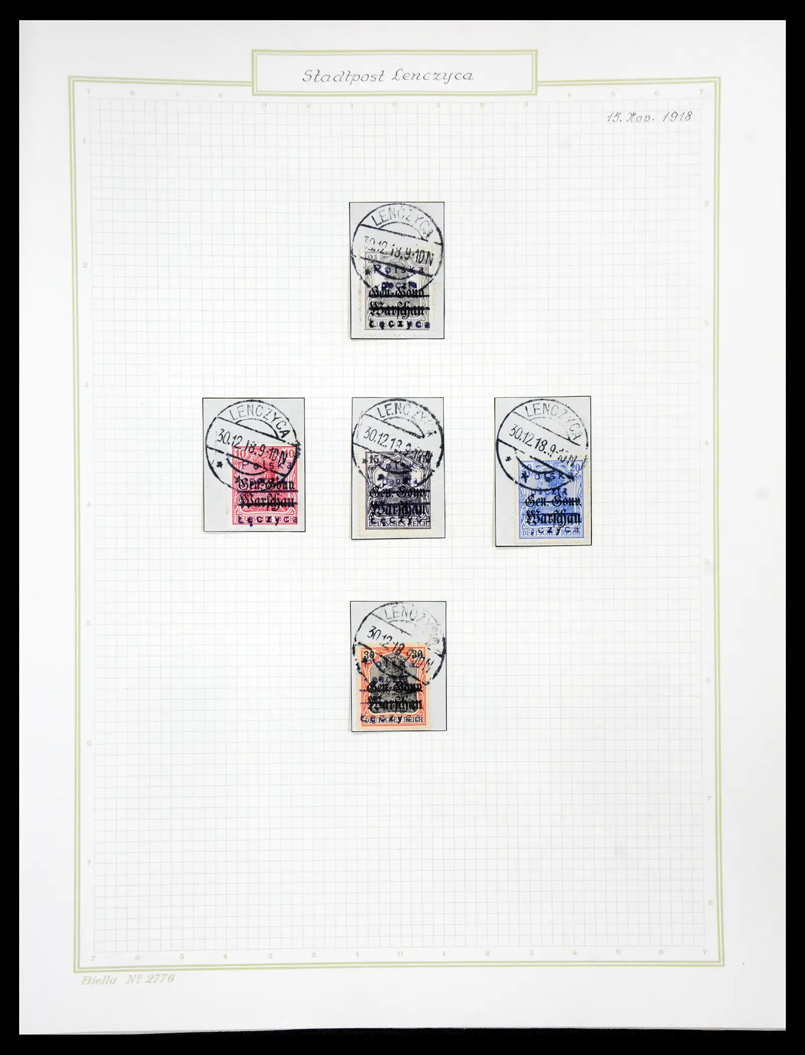 41105 0079 - Stamp collection 41105 Poland local stamps supercollection 1915-1918.