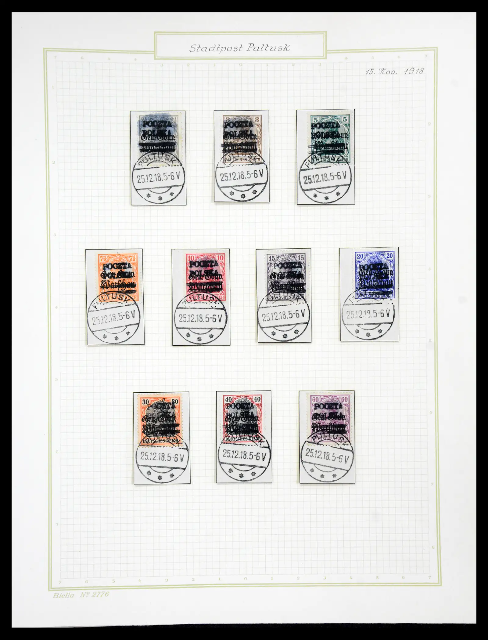 41105 0082 - Stamp collection 41105 Poland local stamps supercollection 1915-1918.