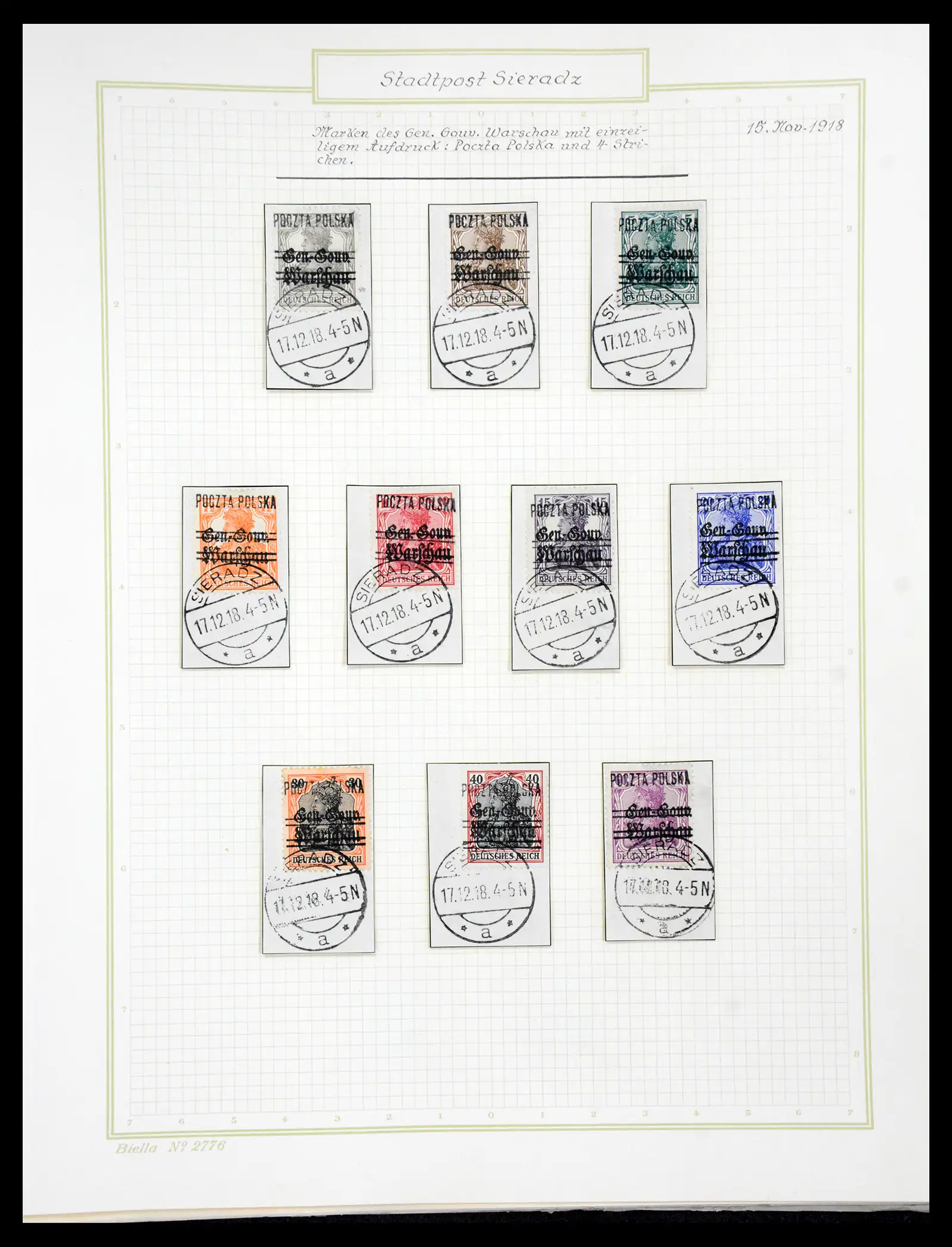 41105 0083 - Stamp collection 41105 Poland local stamps supercollection 1915-1918.