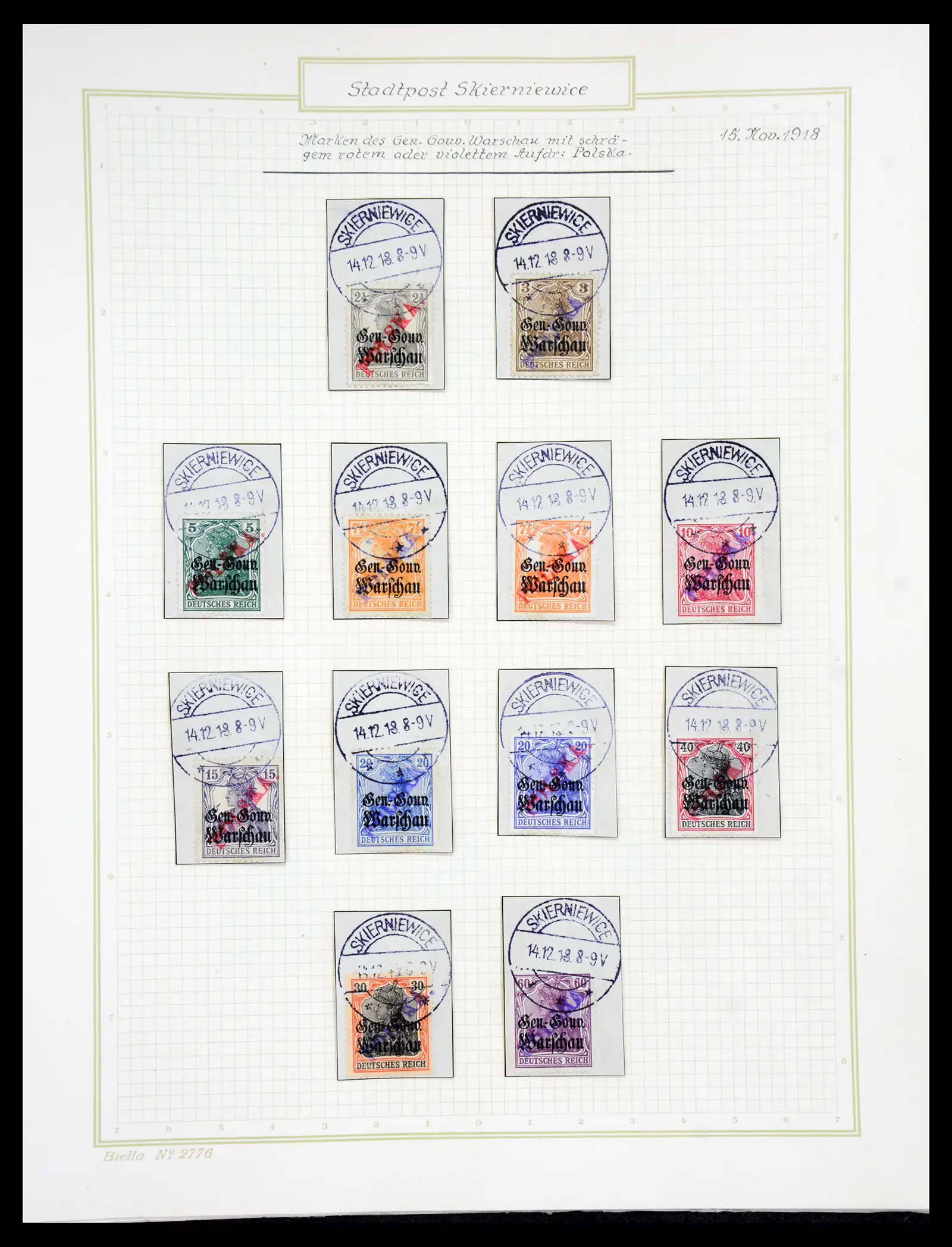 41105 0084 - Stamp collection 41105 Poland local stamps supercollection 1915-1918.