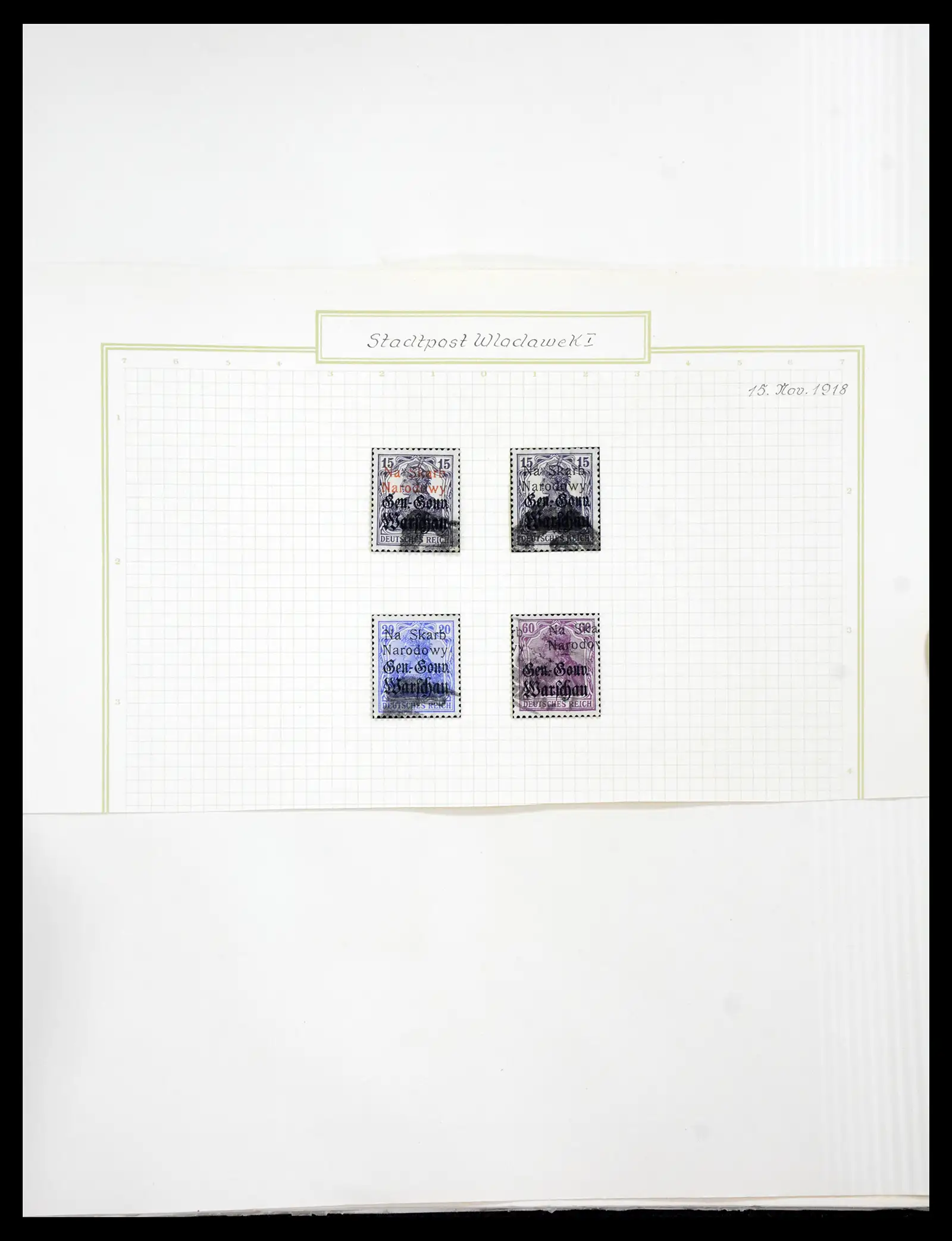 41105 0086 - Stamp collection 41105 Poland local stamps supercollection 1915-1918.