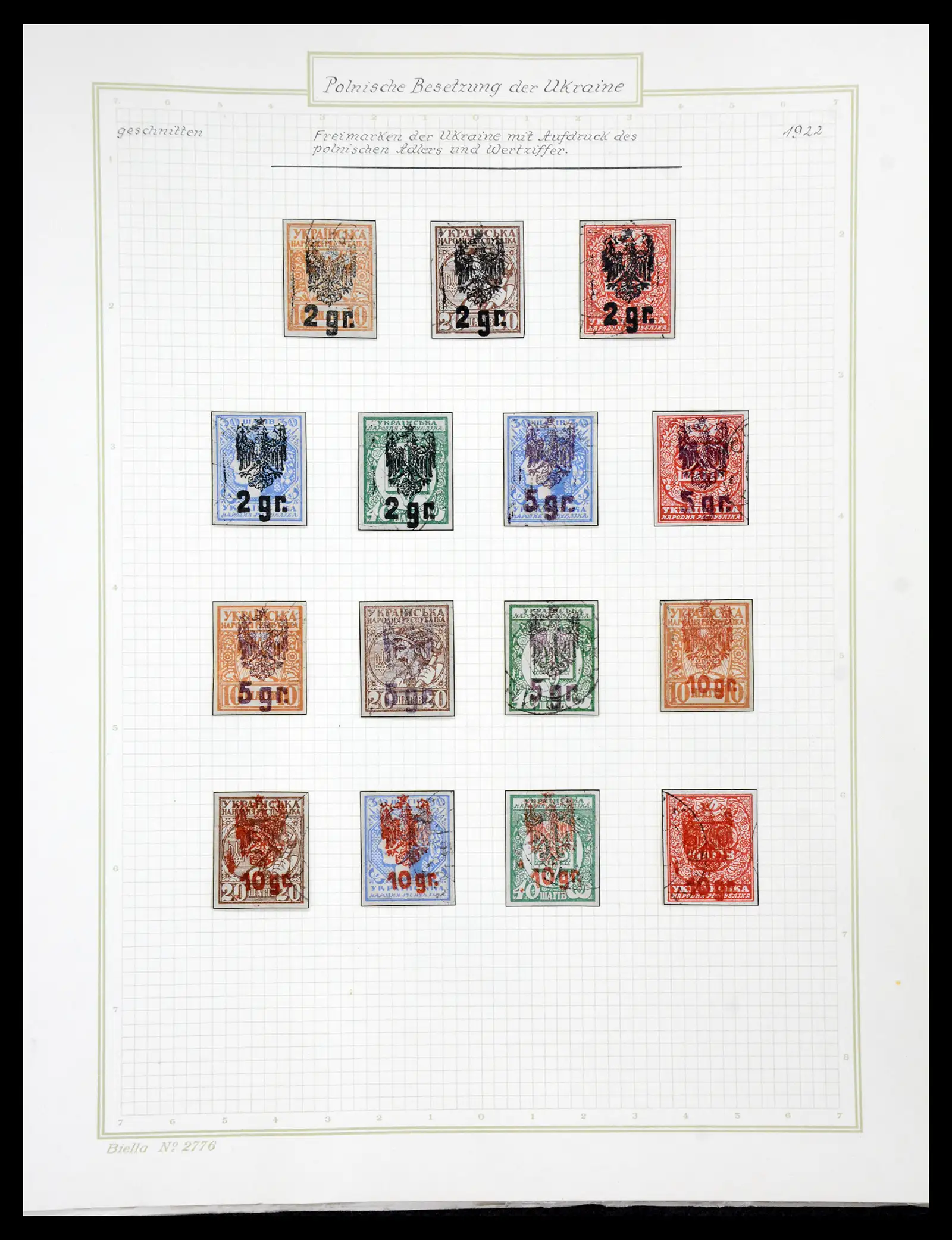 41105 0090 - Stamp collection 41105 Poland local stamps supercollection 1915-1918.