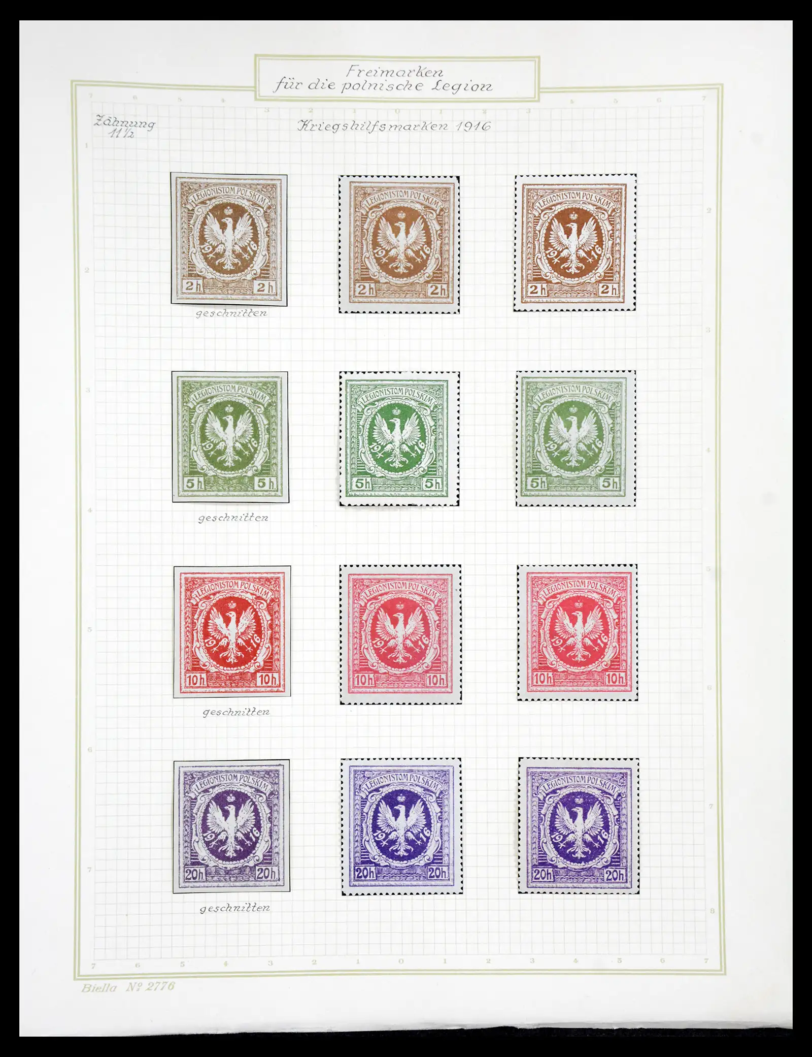 41105 0093 - Stamp collection 41105 Poland local stamps supercollection 1915-1918.