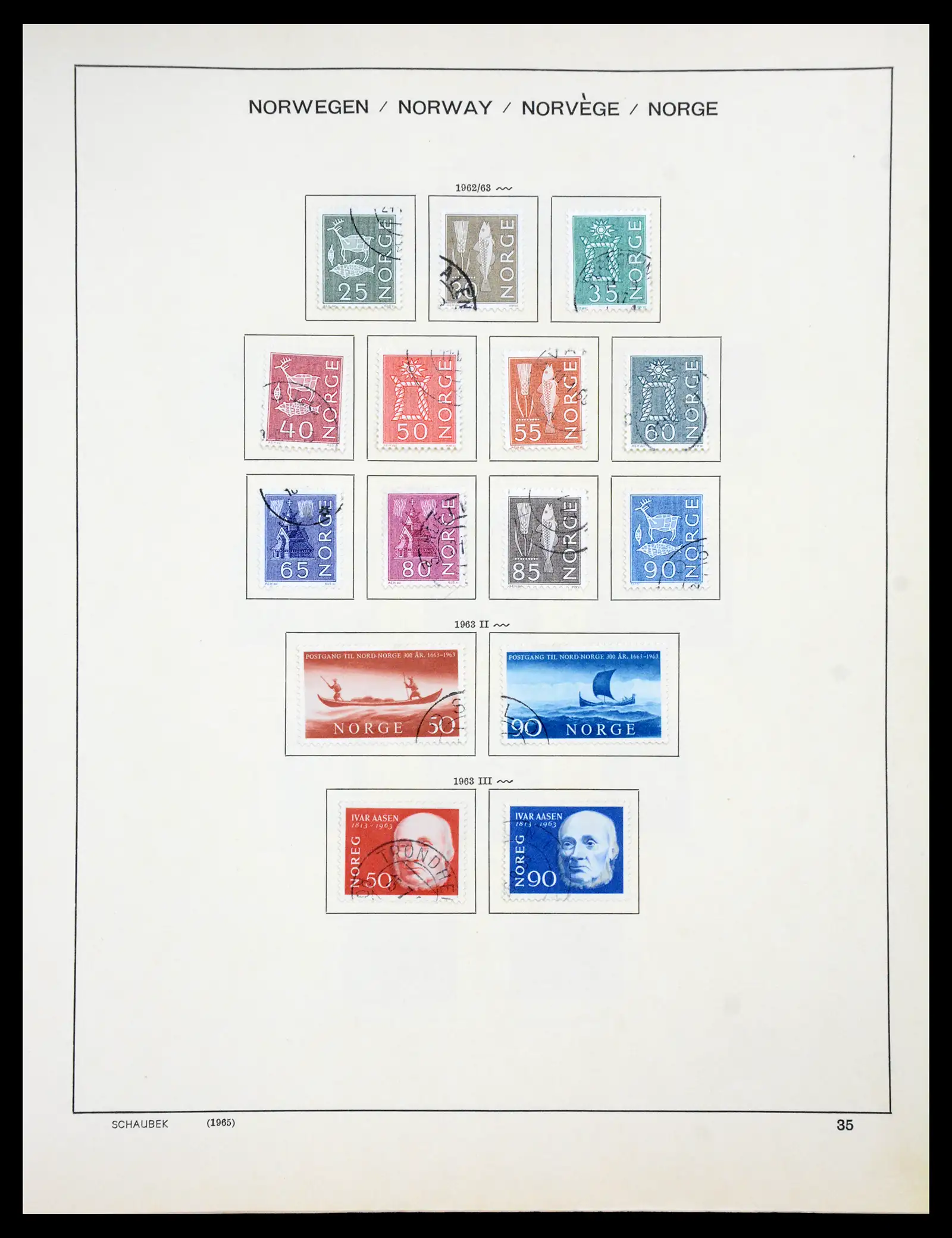 41108 0028 - Stamp collection 41108 Norway 1855-1979.