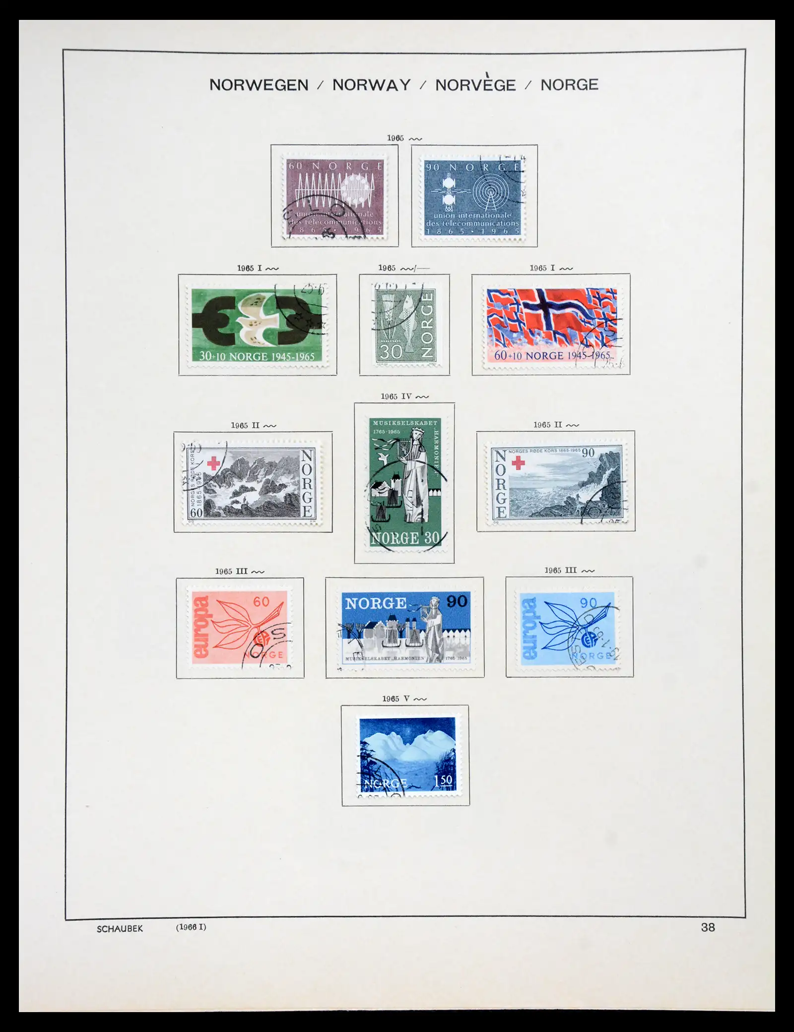 41108 0032 - Stamp collection 41108 Norway 1855-1979.