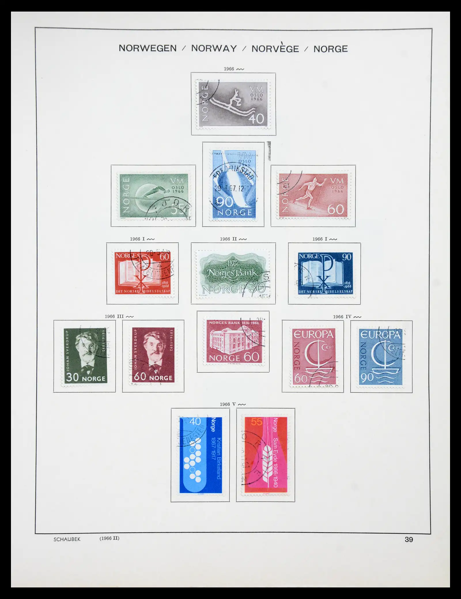 41108 0033 - Stamp collection 41108 Norway 1855-1979.